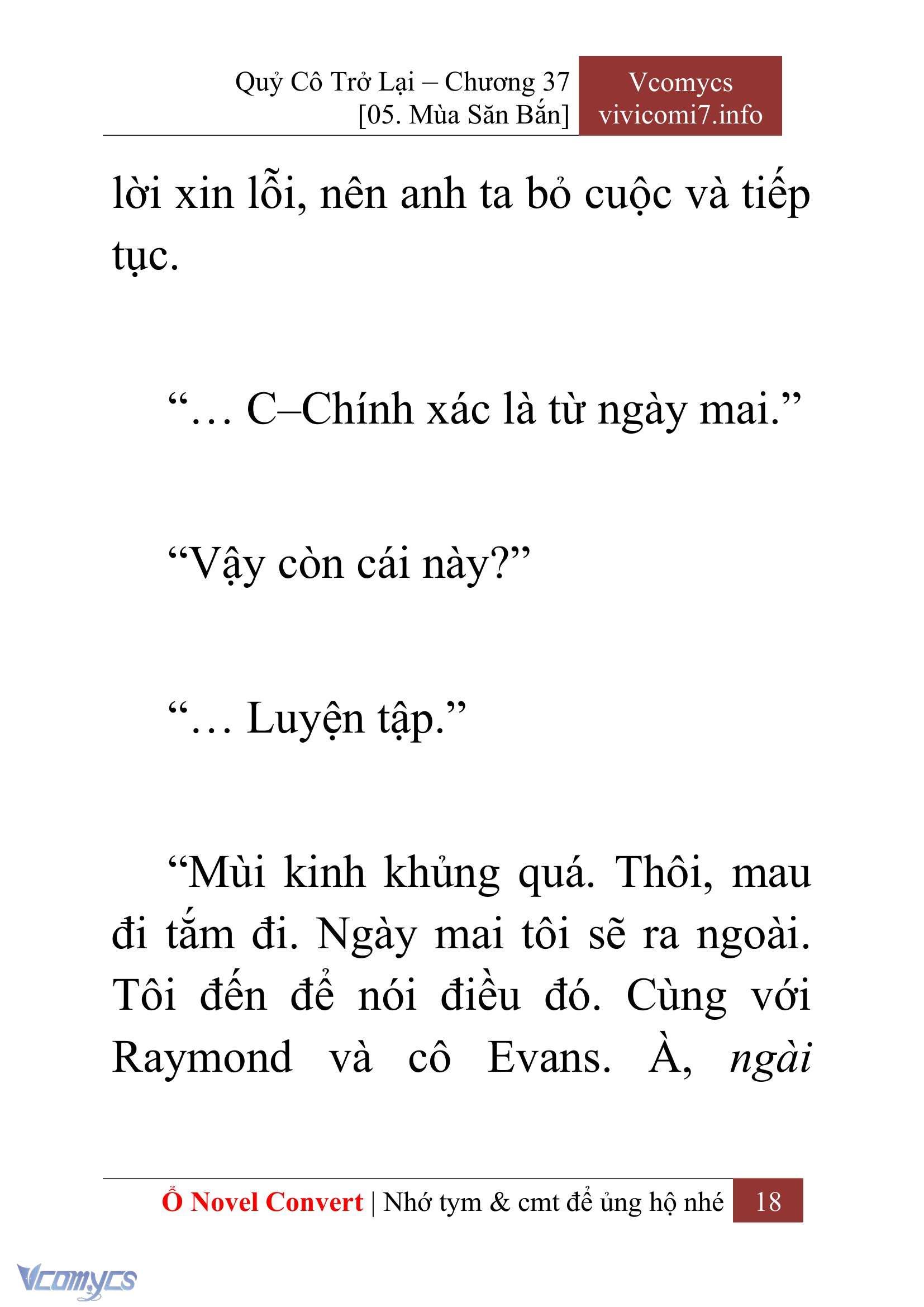 [Novel] Quý Cô Trở Lại Chap 37 - Trang 2