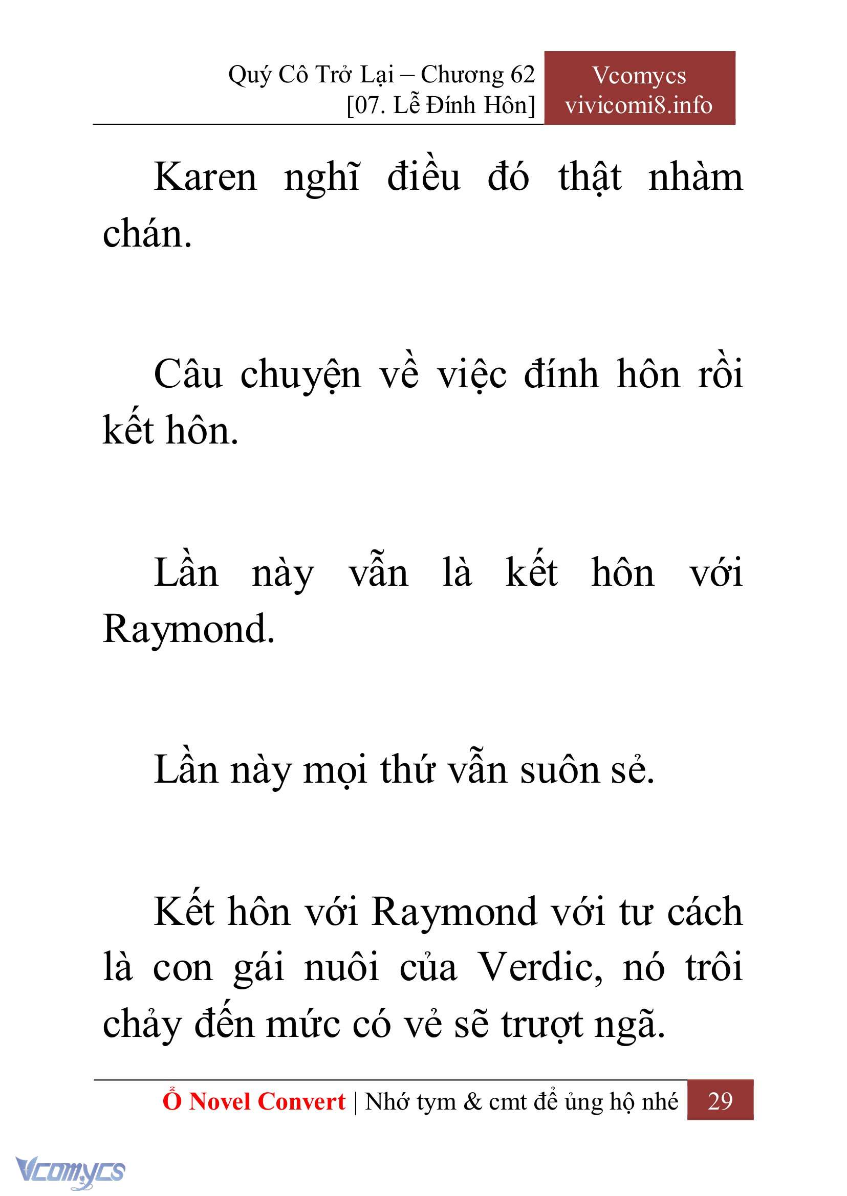 [Novel] Quý Cô Trở Lại Chap 62 - Next 