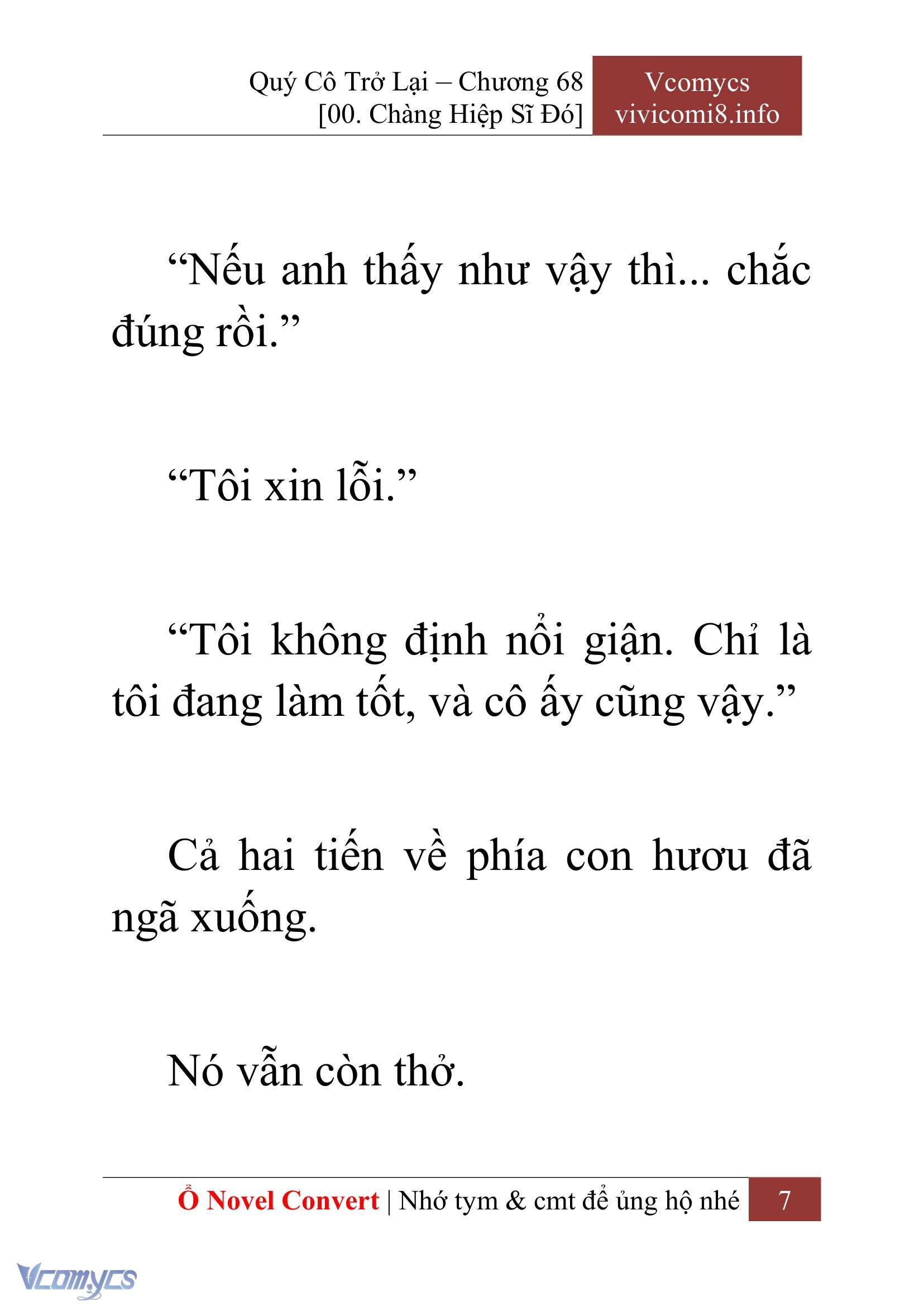 [Novel] Quý Cô Trở Lại Chap 68 - Trang 2