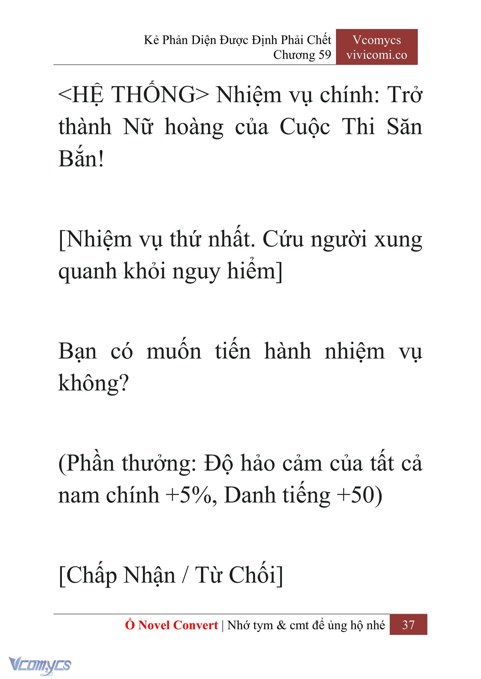 [Novel] Kẻ Phản Diện Được Định Phải Chết Chap 59 - Next Chap 60