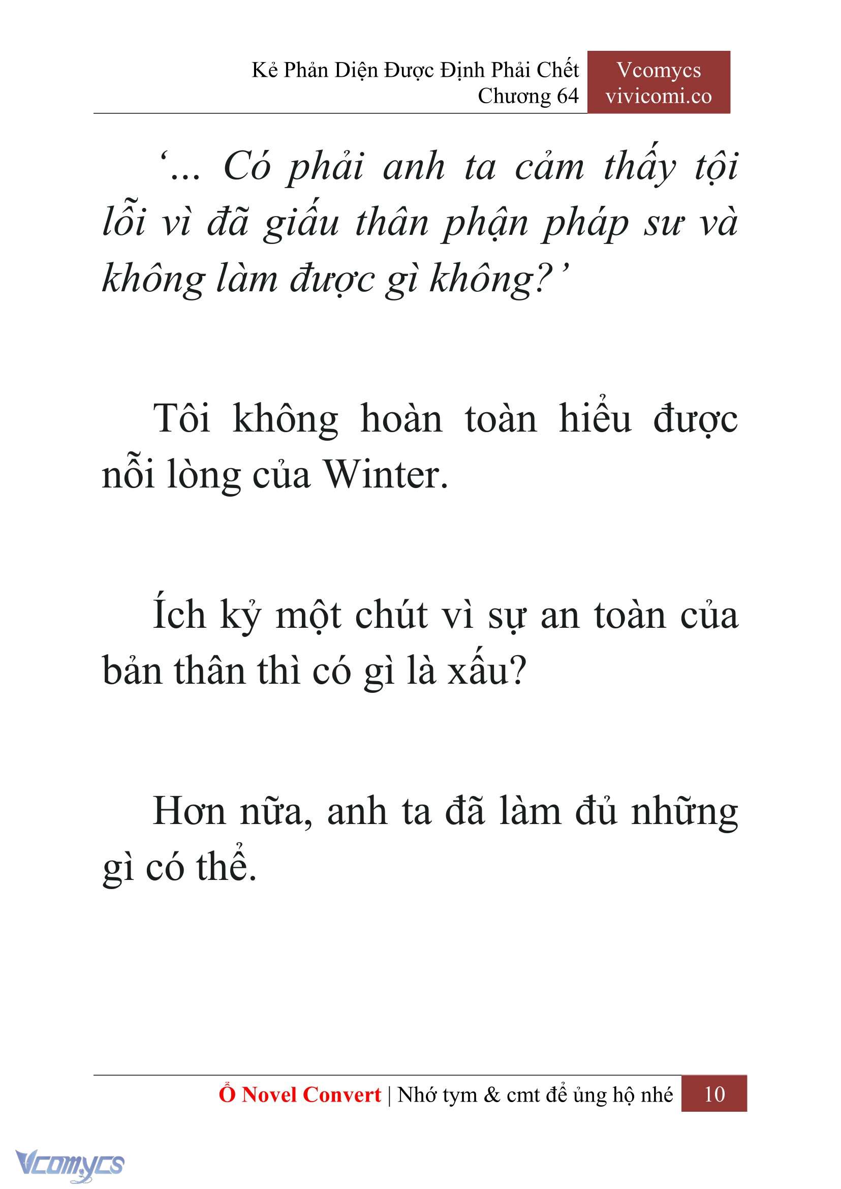 [Novel] Kẻ Phản Diện Được Định Phải Chết Chap 64 - Next 