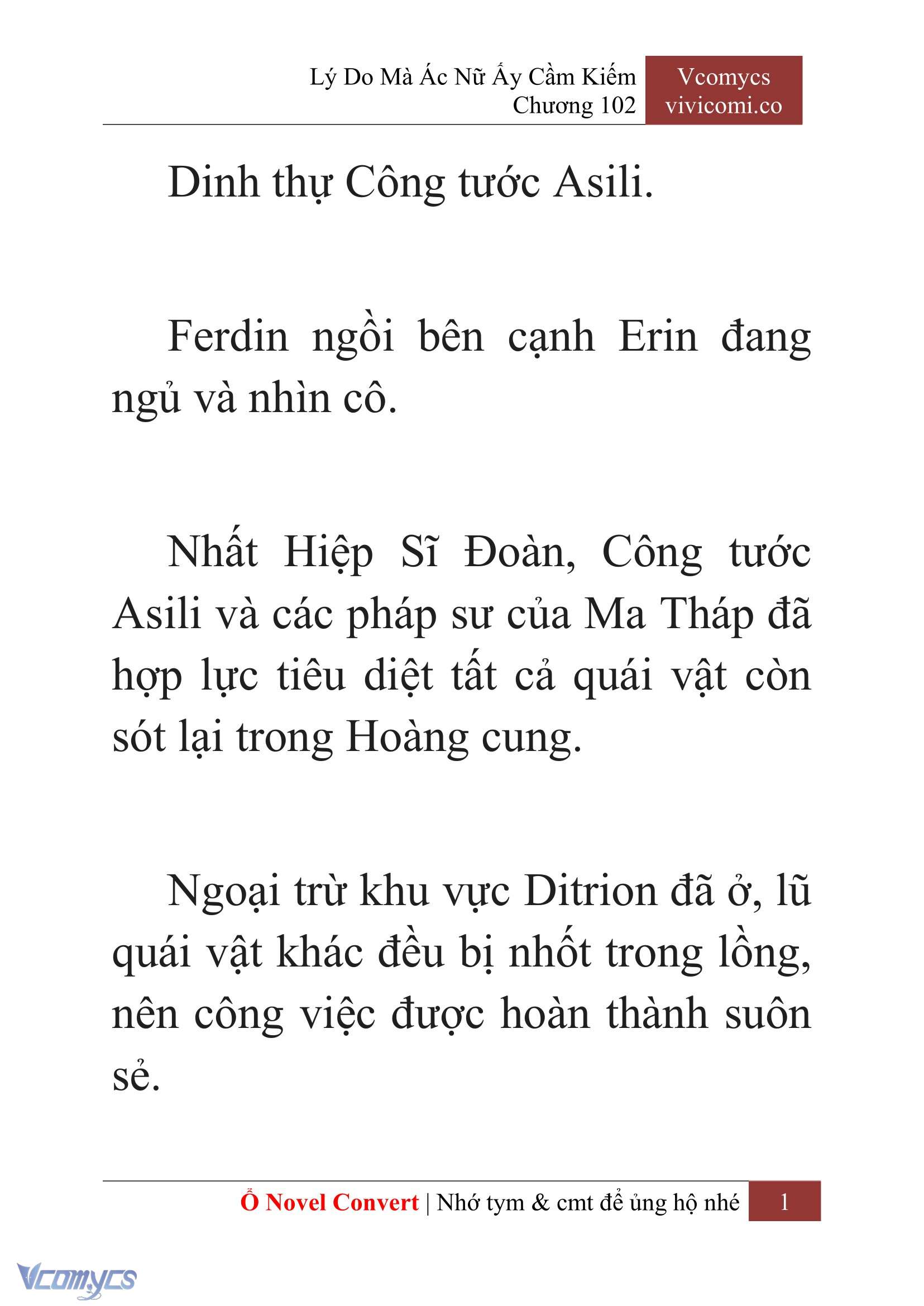[Novel] Lý Do Mà Ác Nữ Ấy Cầm Kiếm Chap 102 - Next Chap 103