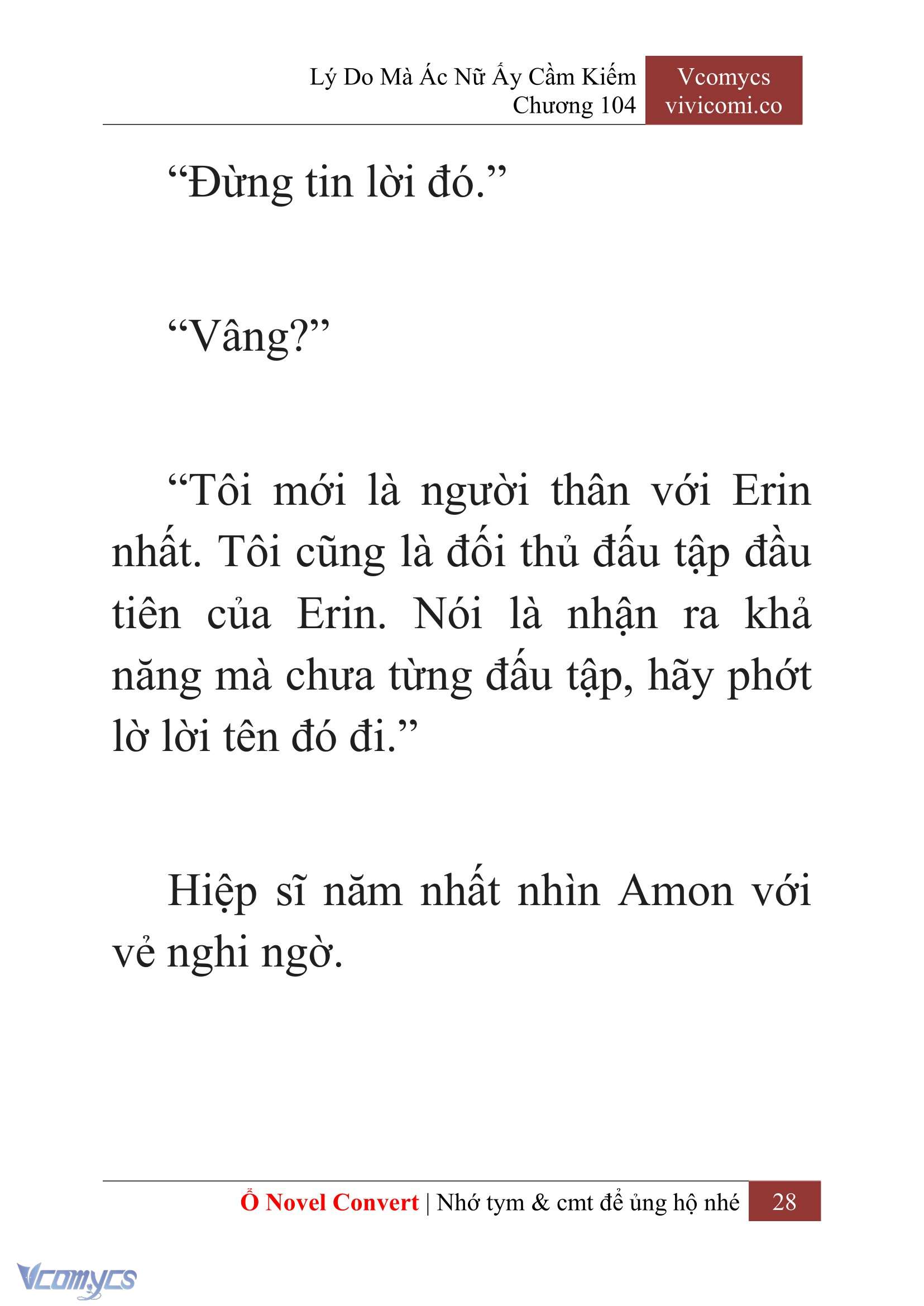 [Novel] Lý Do Mà Ác Nữ Ấy Cầm Kiếm Chap 104 - Trang 2