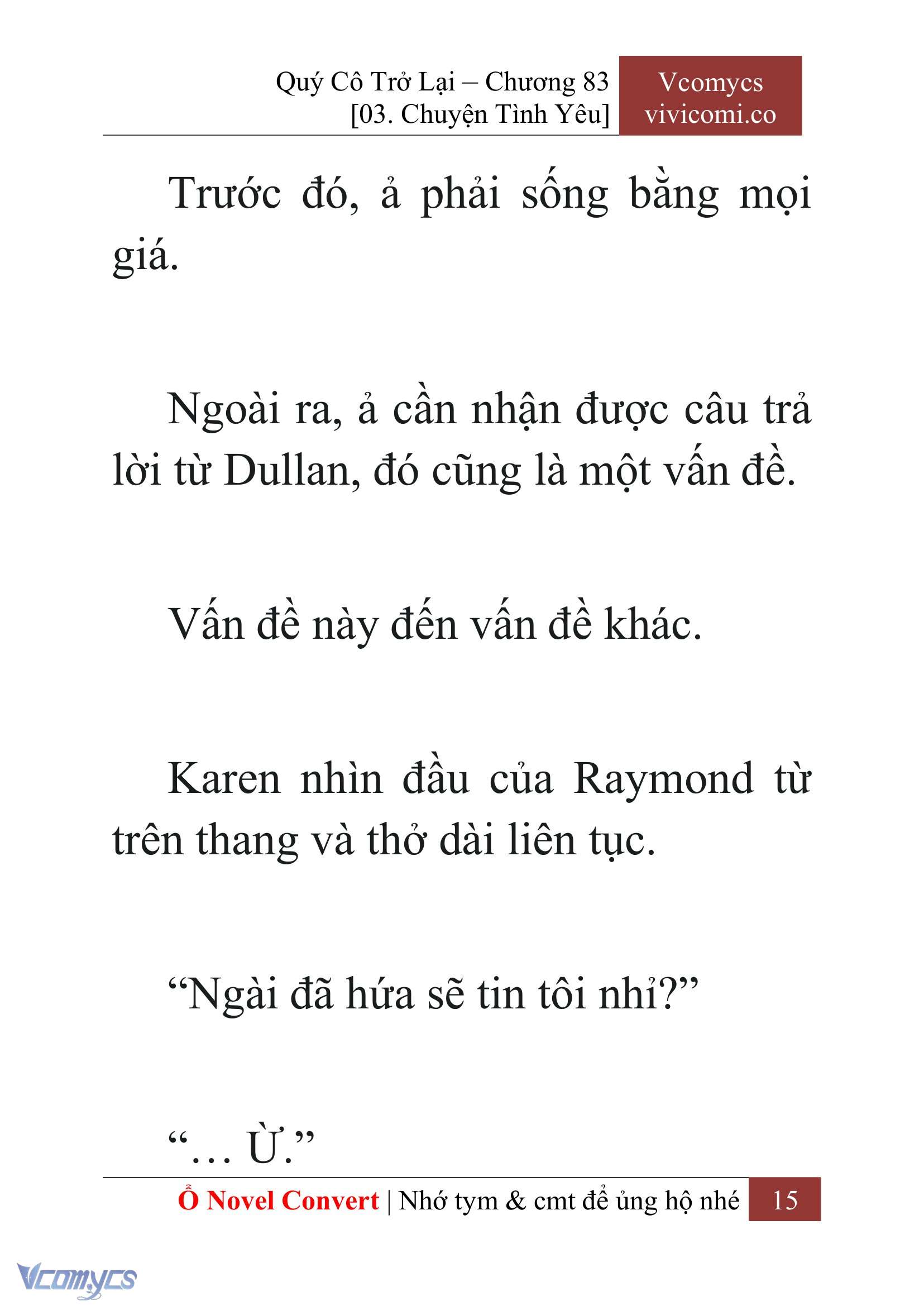 [Novel] Quý Cô Trở Lại Chap 83 - Trang 2