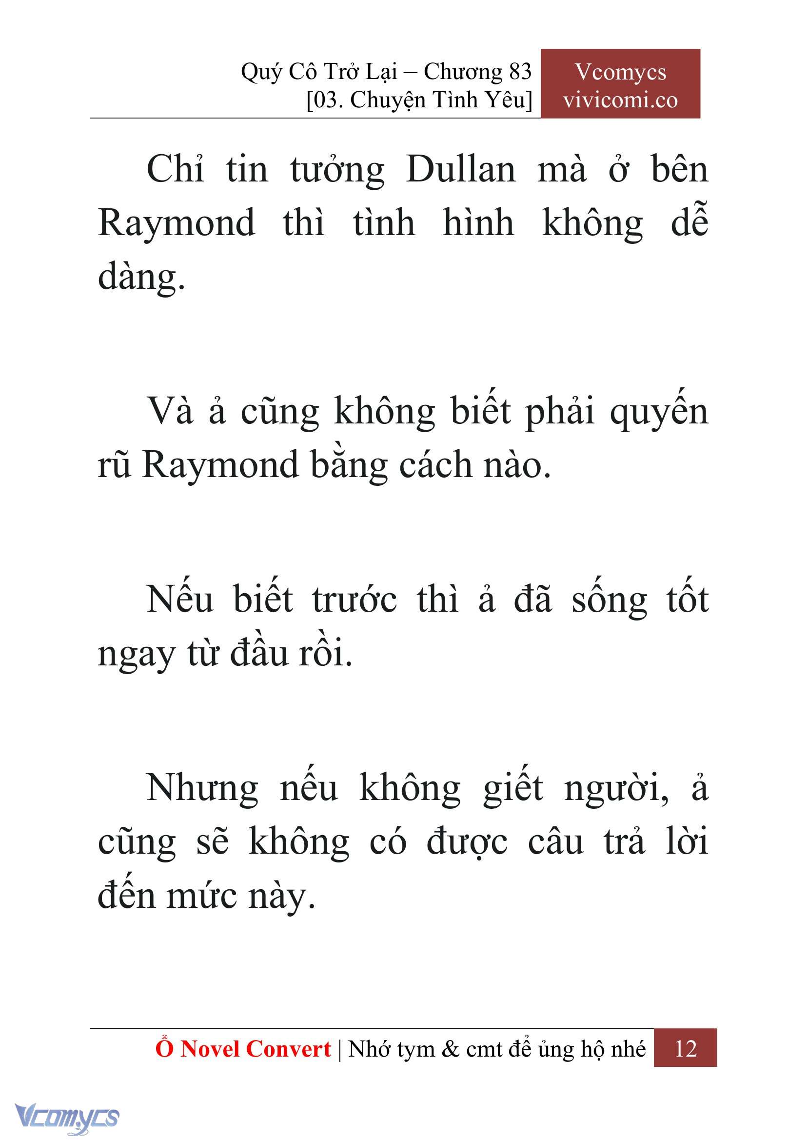 [Novel] Quý Cô Trở Lại Chap 83 - Trang 2
