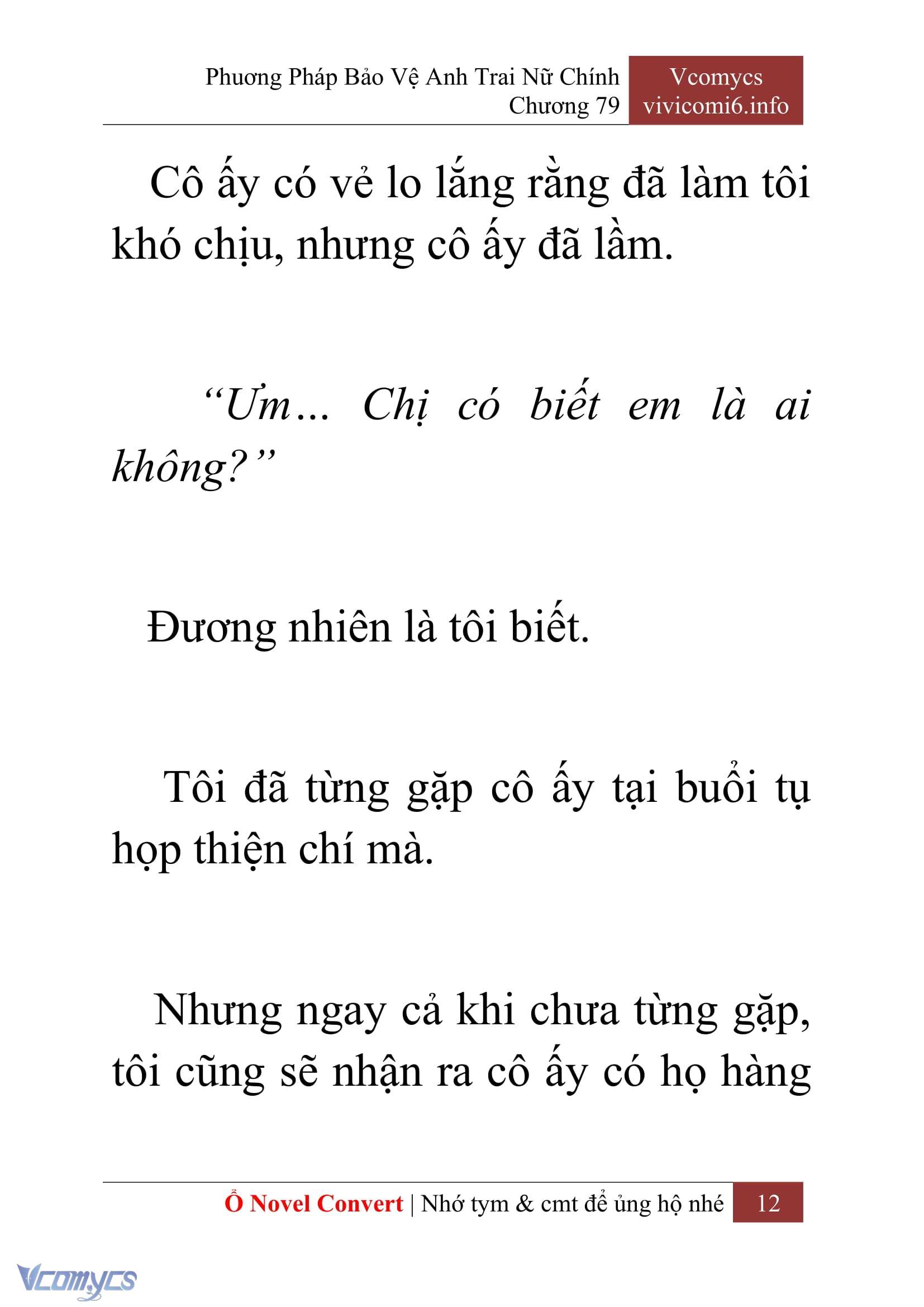 [Novel] Phương Pháp Bảo Vệ Anh Trai Nữ Chính Chap 79 - Trang 2
