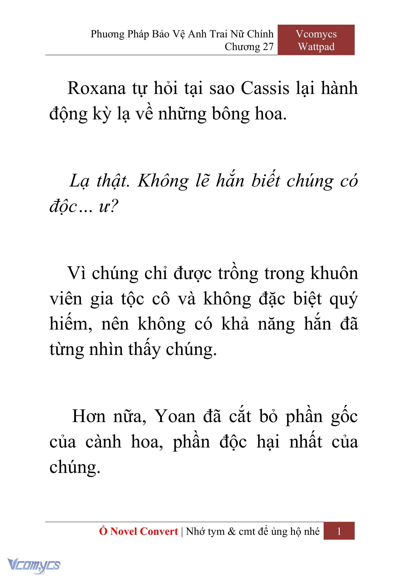 [Novel] Phương Pháp Bảo Vệ Anh Trai Nữ Chính Chap 27 - Trang 2