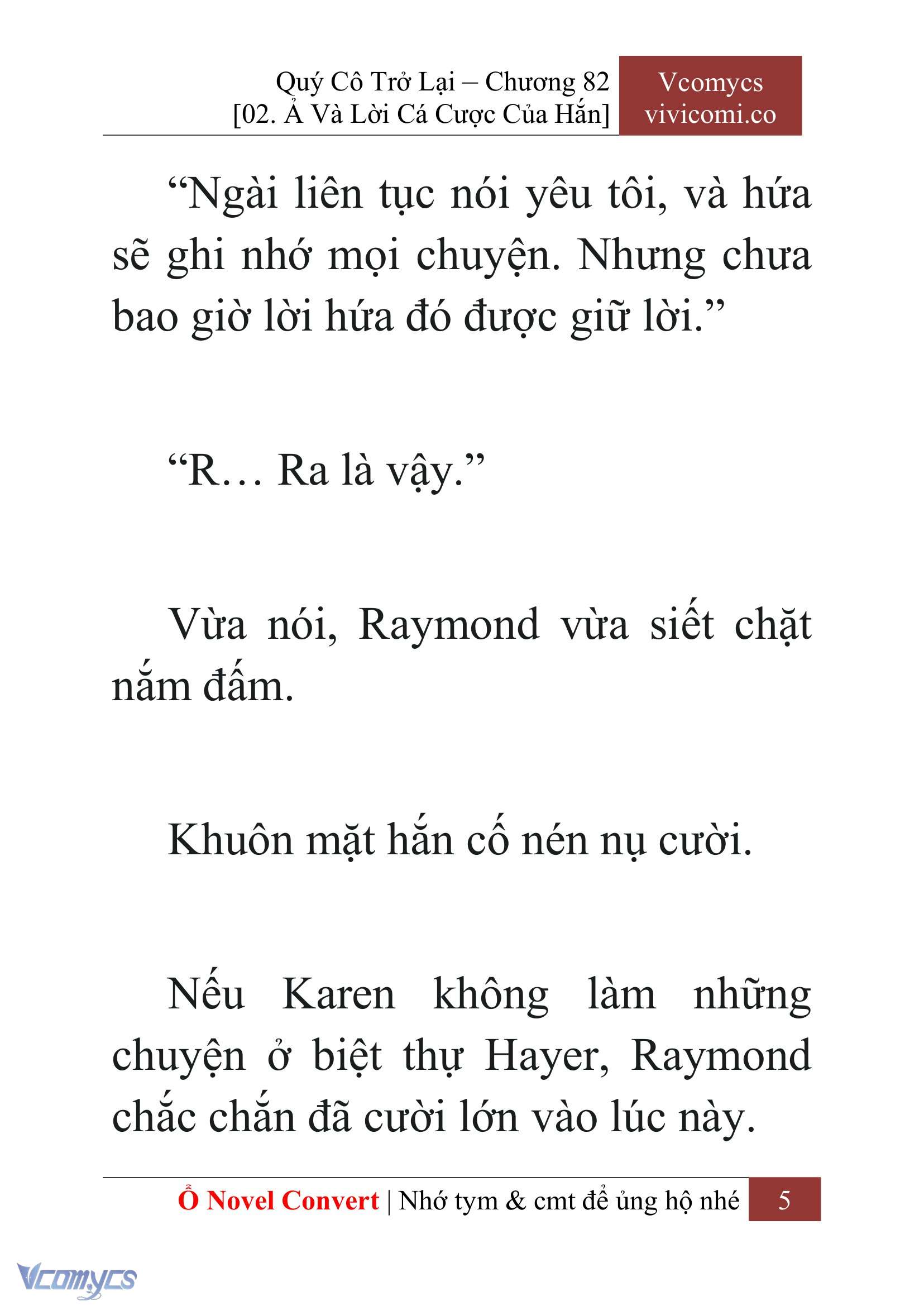 [Novel] Quý Cô Trở Lại Chap 82 - Trang 2