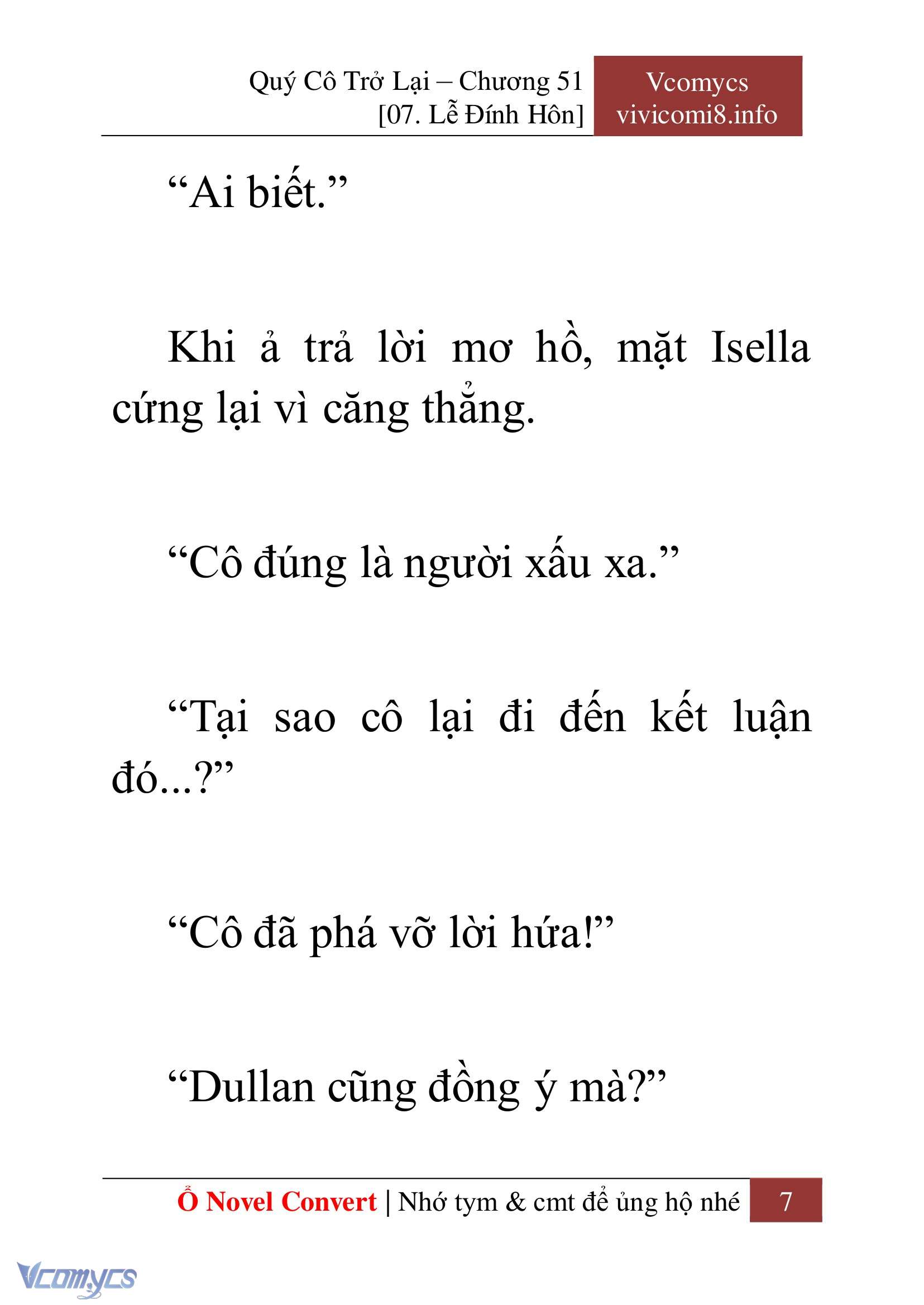 [Novel] Quý Cô Trở Lại Chap 51 - Trang 2