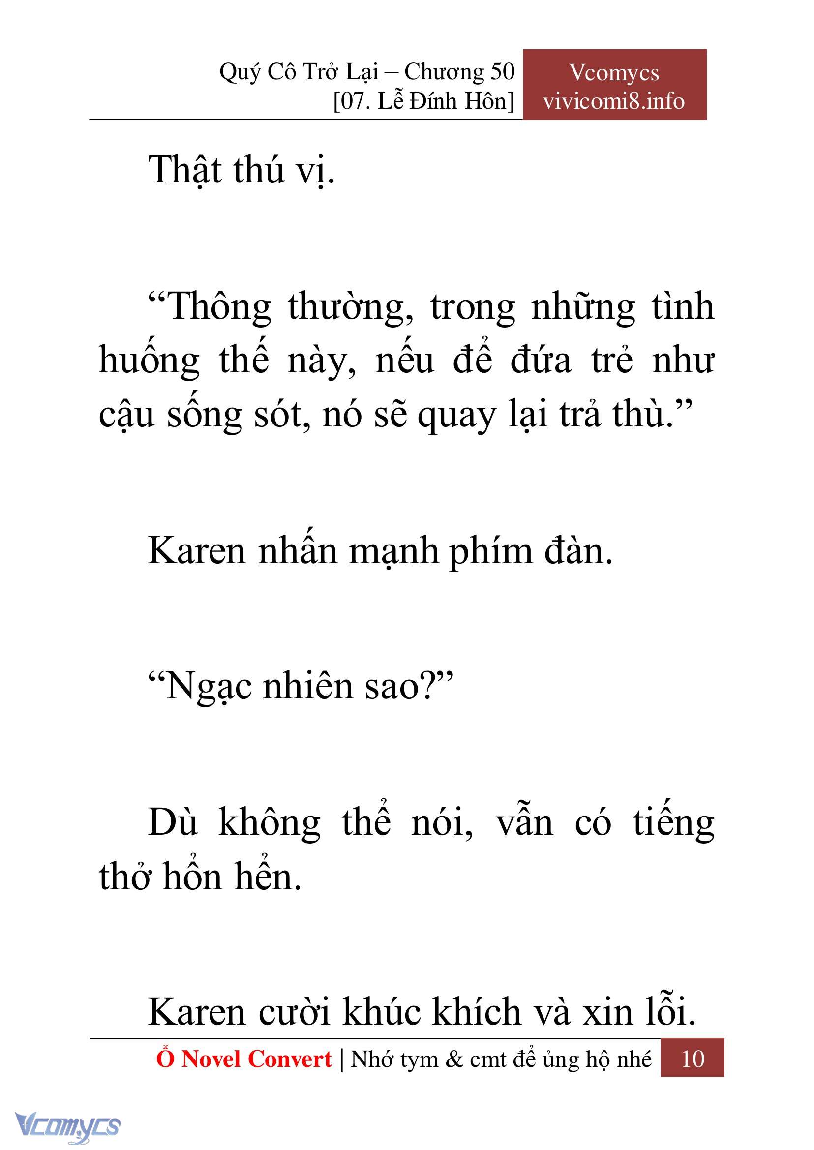 [Novel] Quý Cô Trở Lại Chap 50 - Trang 2