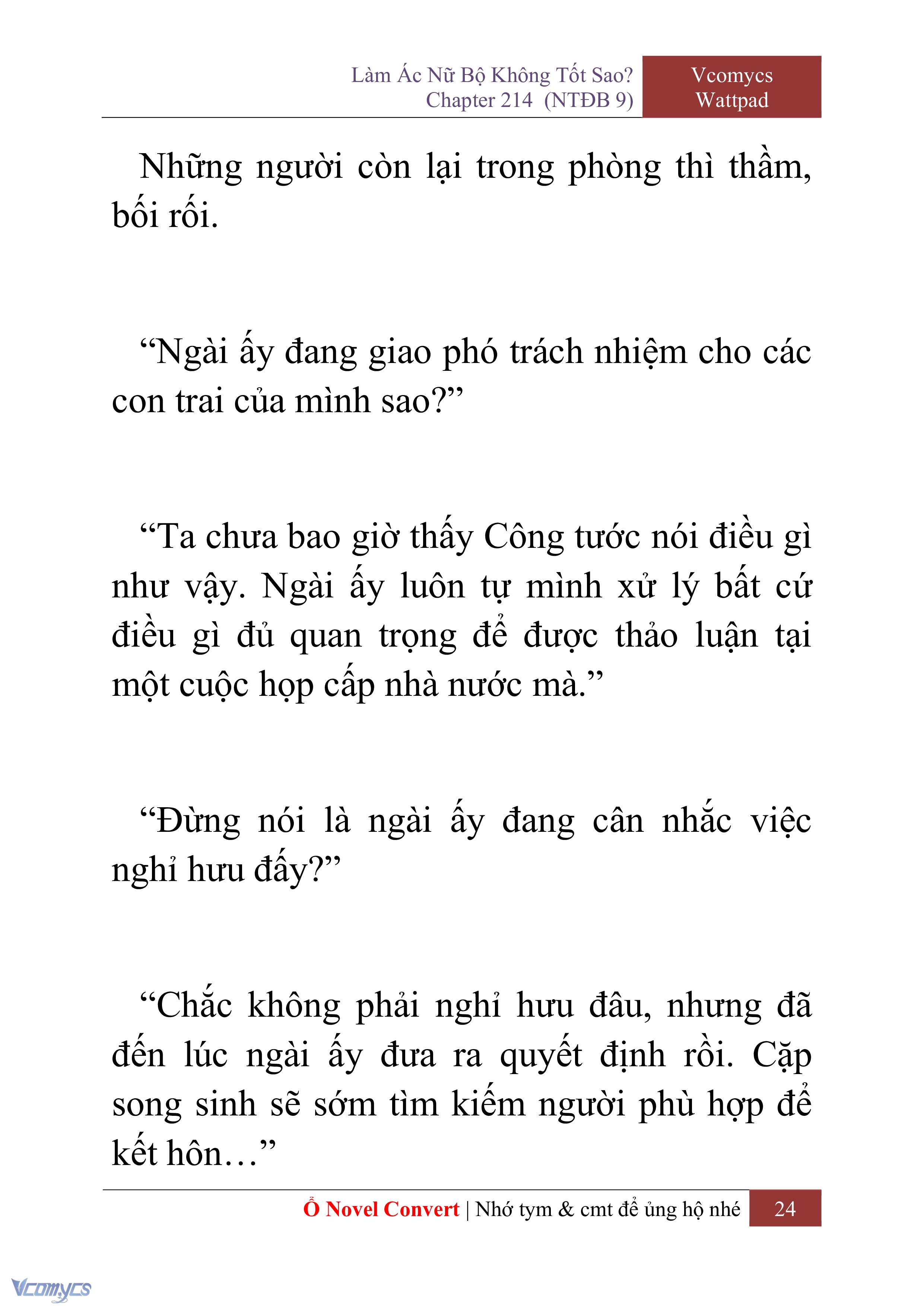 [Novel] Làm Ác Nữ Bộ Không Tốt Sao? Chap 214 - Trang 2