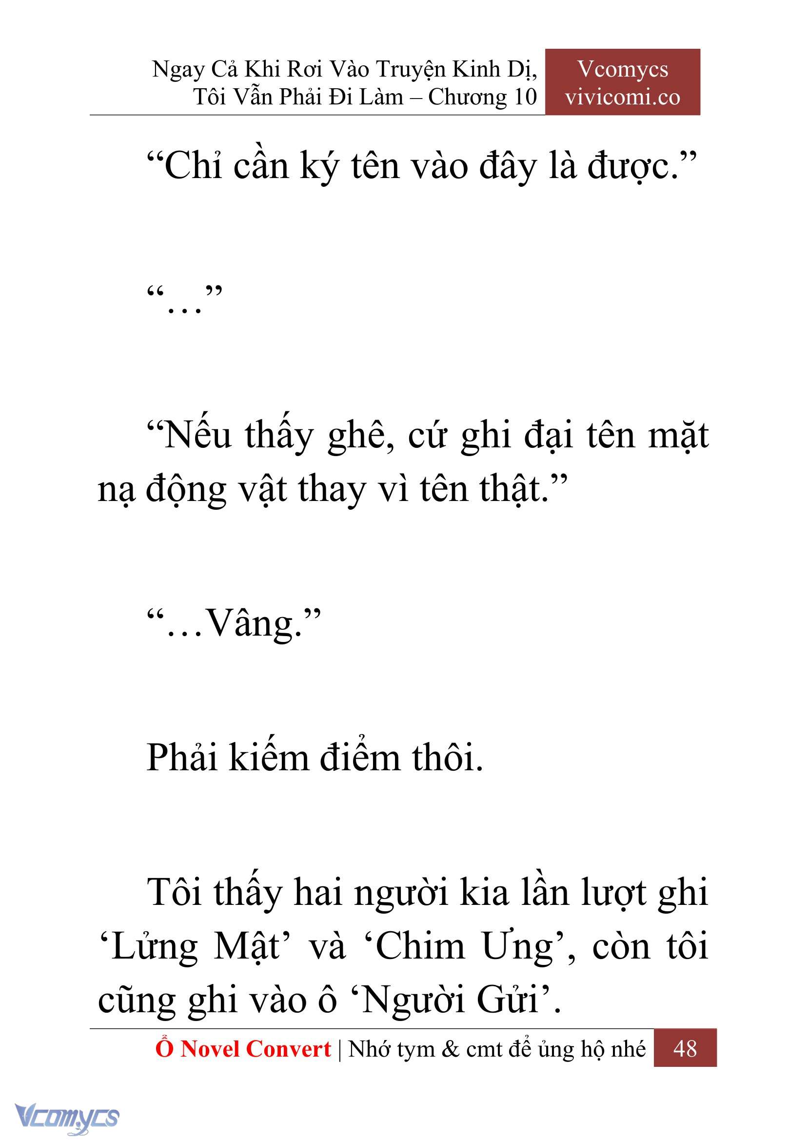 [Novel] Ngay Cả Khi Rơi Vào Truyện Kinh Dị, Tôi Vẫn Phải Đi Làm Chap 10 - Next 