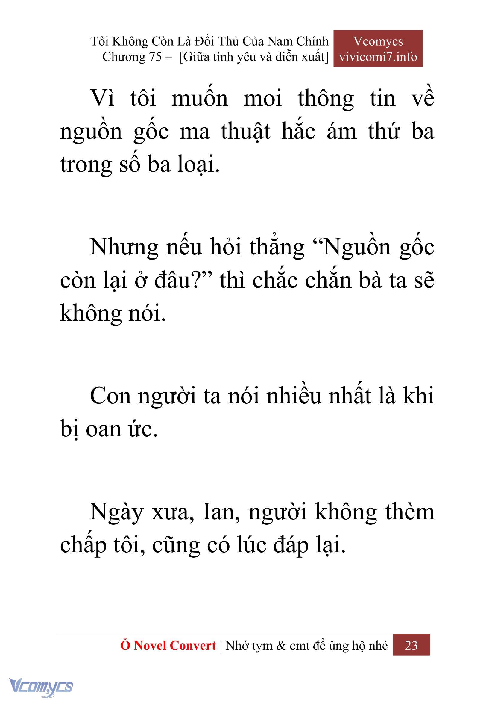 [Novel] Tôi Không Còn Là Đối Thủ Của Nam Chính Chap 75 - Trang 2