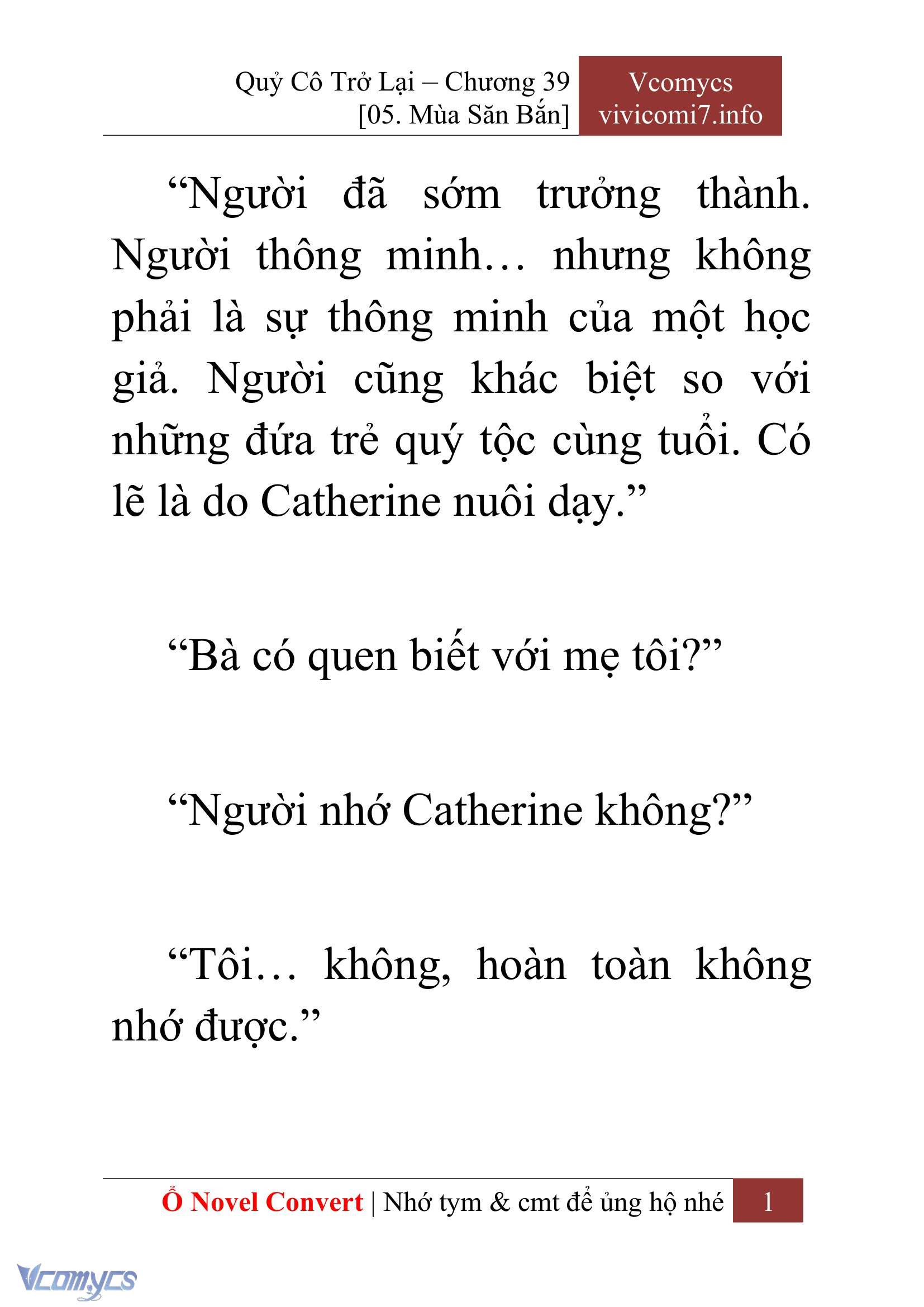 [Novel] Quý Cô Trở Lại Chap 39 - Trang 2