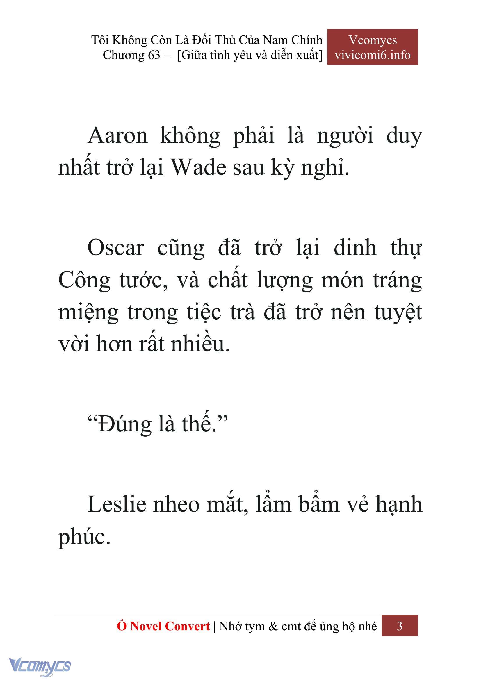 [Novel] Tôi Không Còn Là Đối Thủ Của Nam Chính Chap 63 - Trang 2