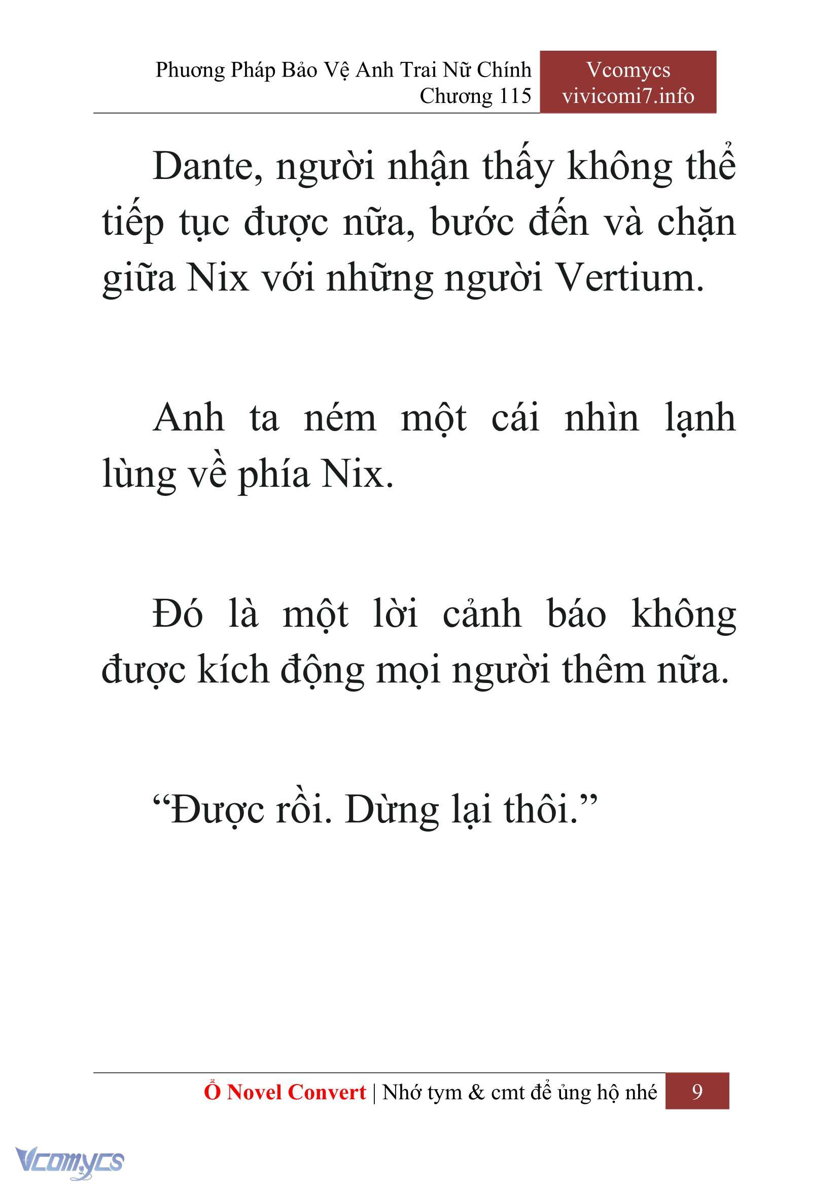 [Novel] Phương Pháp Bảo Vệ Anh Trai Nữ Chính Chap 115 - Trang 2