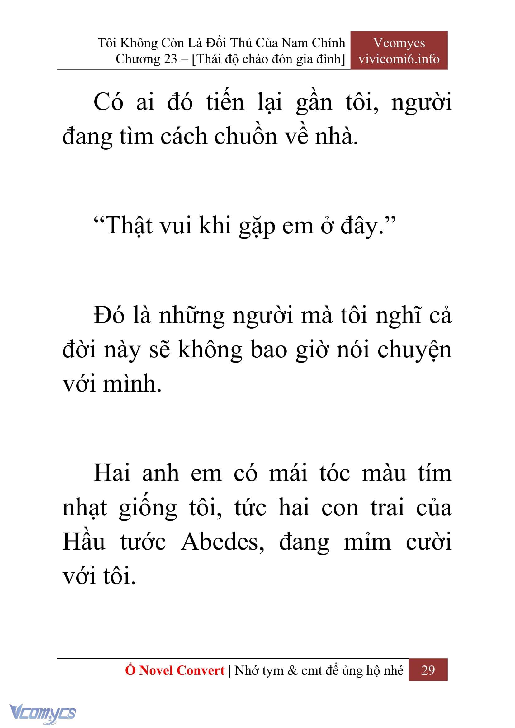 [Novel] Tôi Không Còn Là Đối Thủ Của Nam Chính Chap 23 - Trang 2