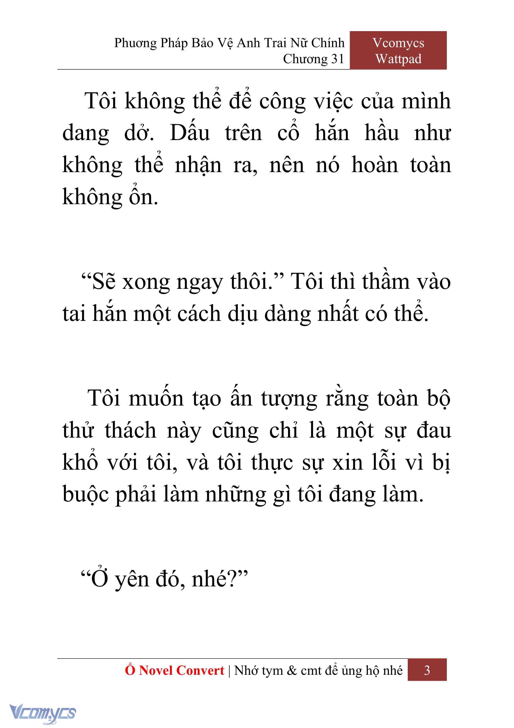 [Novel] Phương Pháp Bảo Vệ Anh Trai Nữ Chính Chap 31 - Trang 2