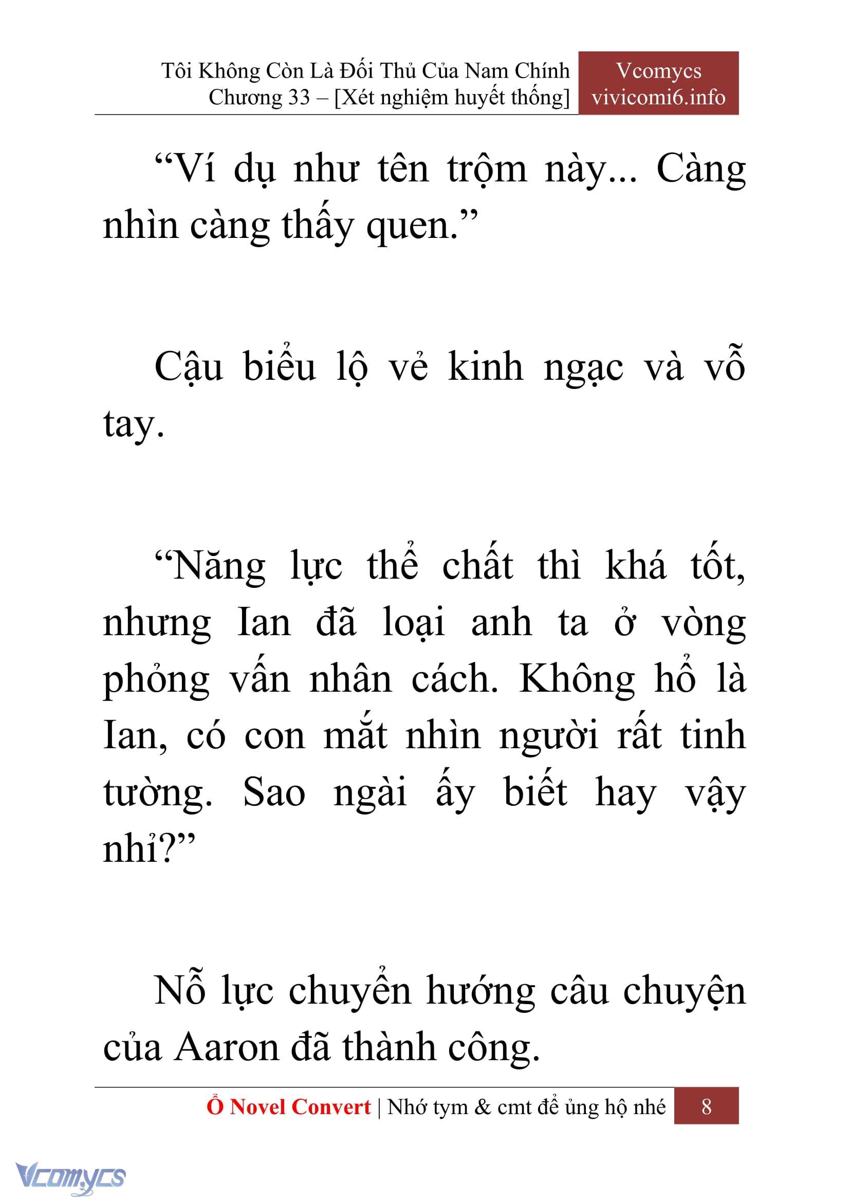 [Novel] Tôi Không Còn Là Đối Thủ Của Nam Chính Chap 33 - Trang 2