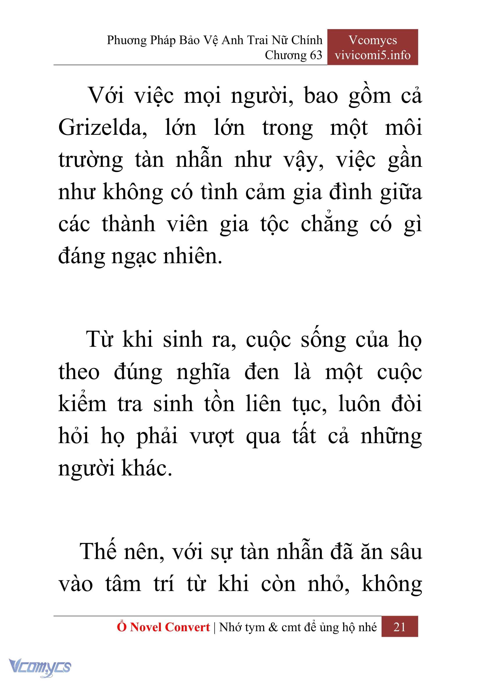 [Novel] Phương Pháp Bảo Vệ Anh Trai Nữ Chính Chap 63 - Trang 2