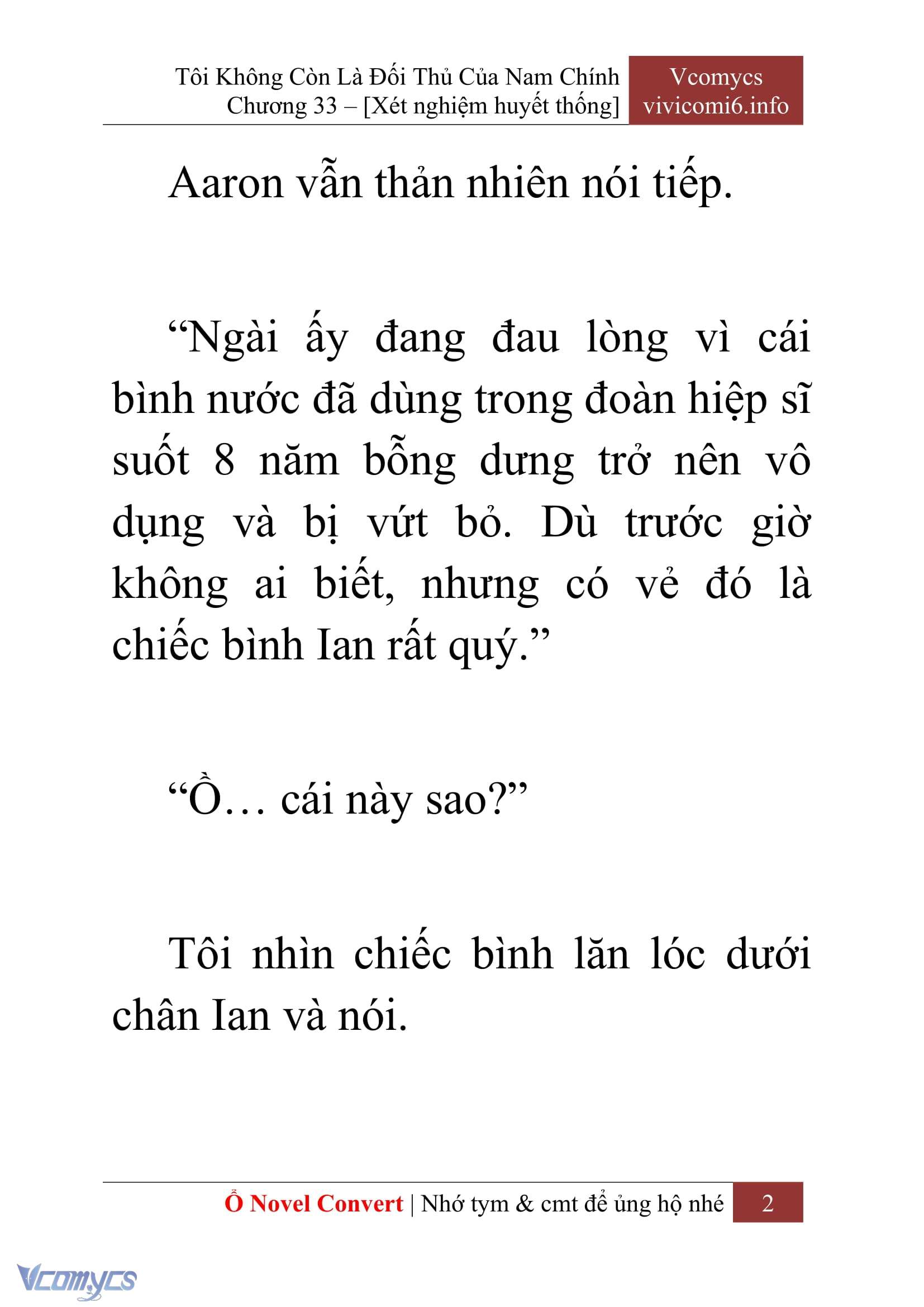 [Novel] Tôi Không Còn Là Đối Thủ Của Nam Chính Chap 33 - Trang 2