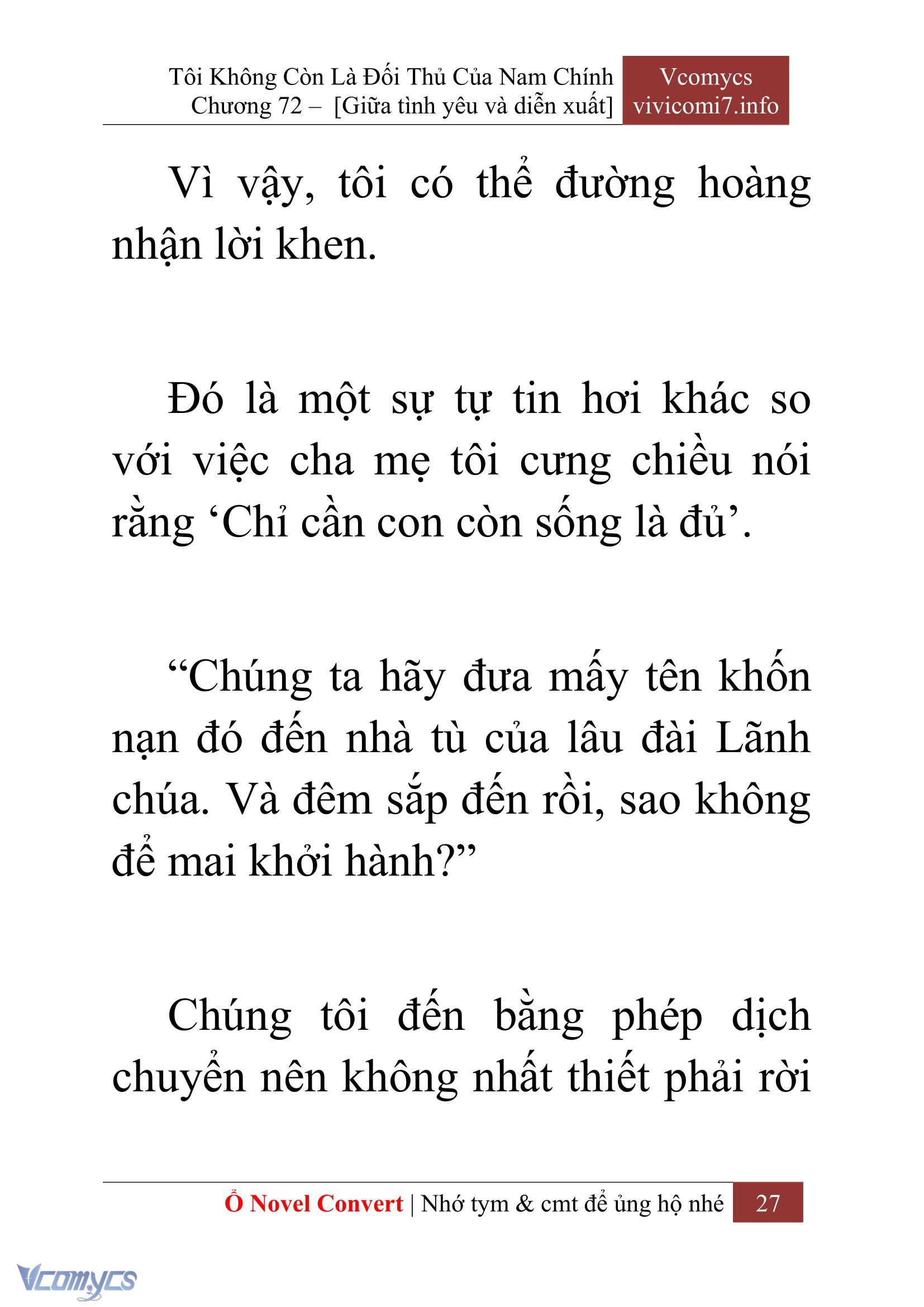 [Novel] Tôi Không Còn Là Đối Thủ Của Nam Chính Chap 72 - Trang 2