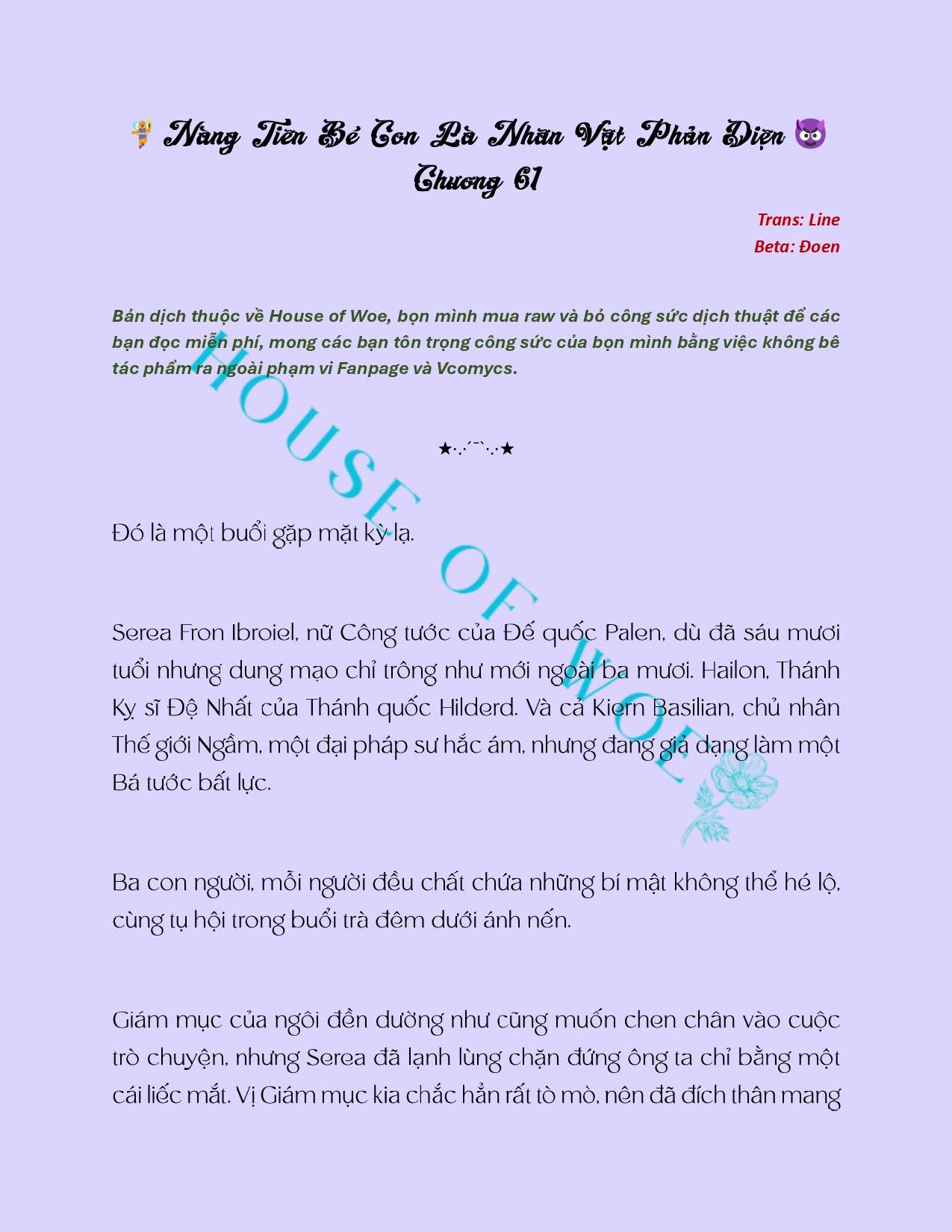 [NOVEL] NÀNG TIÊN BÉ CON LÀ NHÂN VẬT PHẢN DIỆN Chap 61 - Next Chap 62