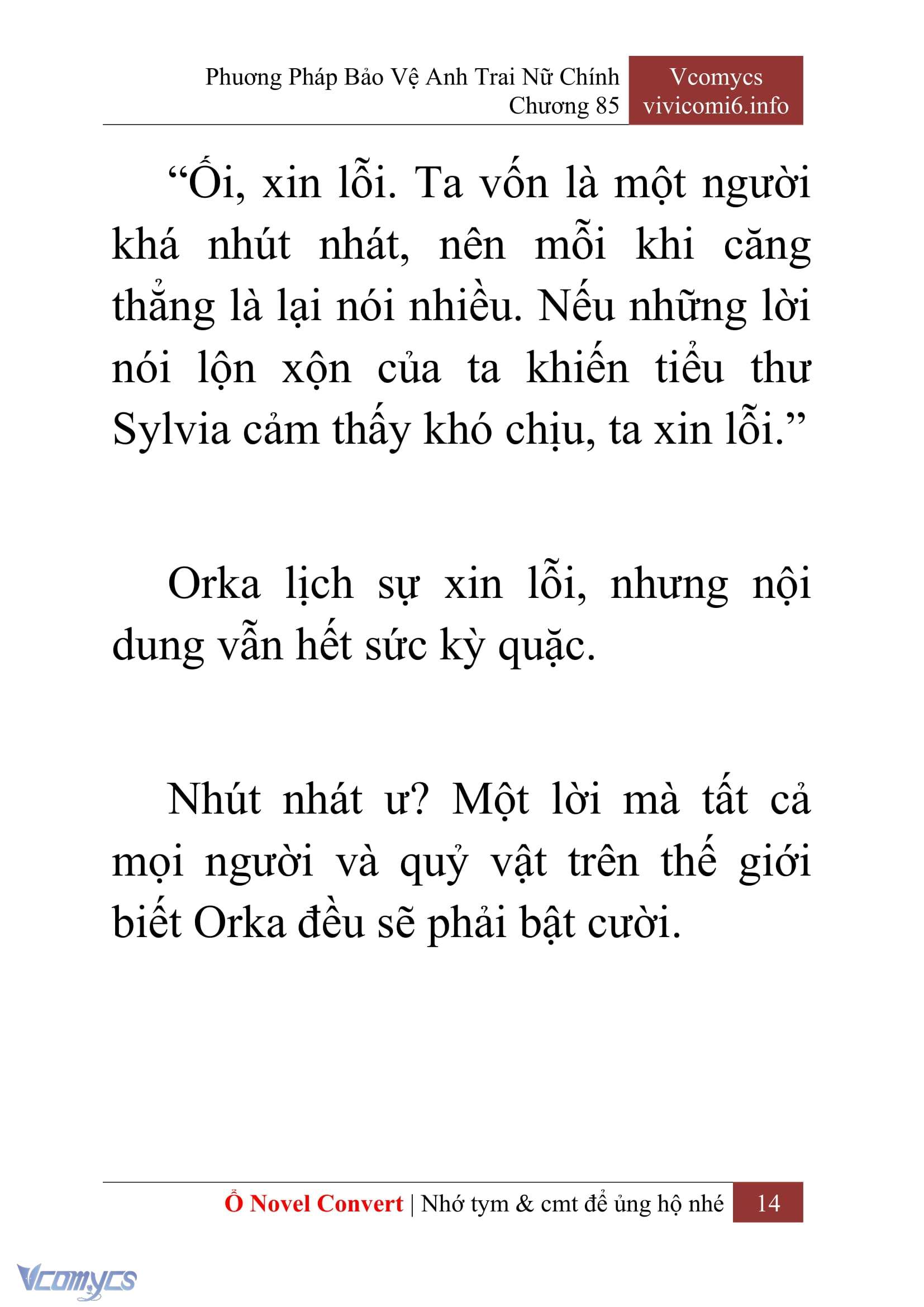 [Novel] Phương Pháp Bảo Vệ Anh Trai Nữ Chính Chap 85 - Trang 2