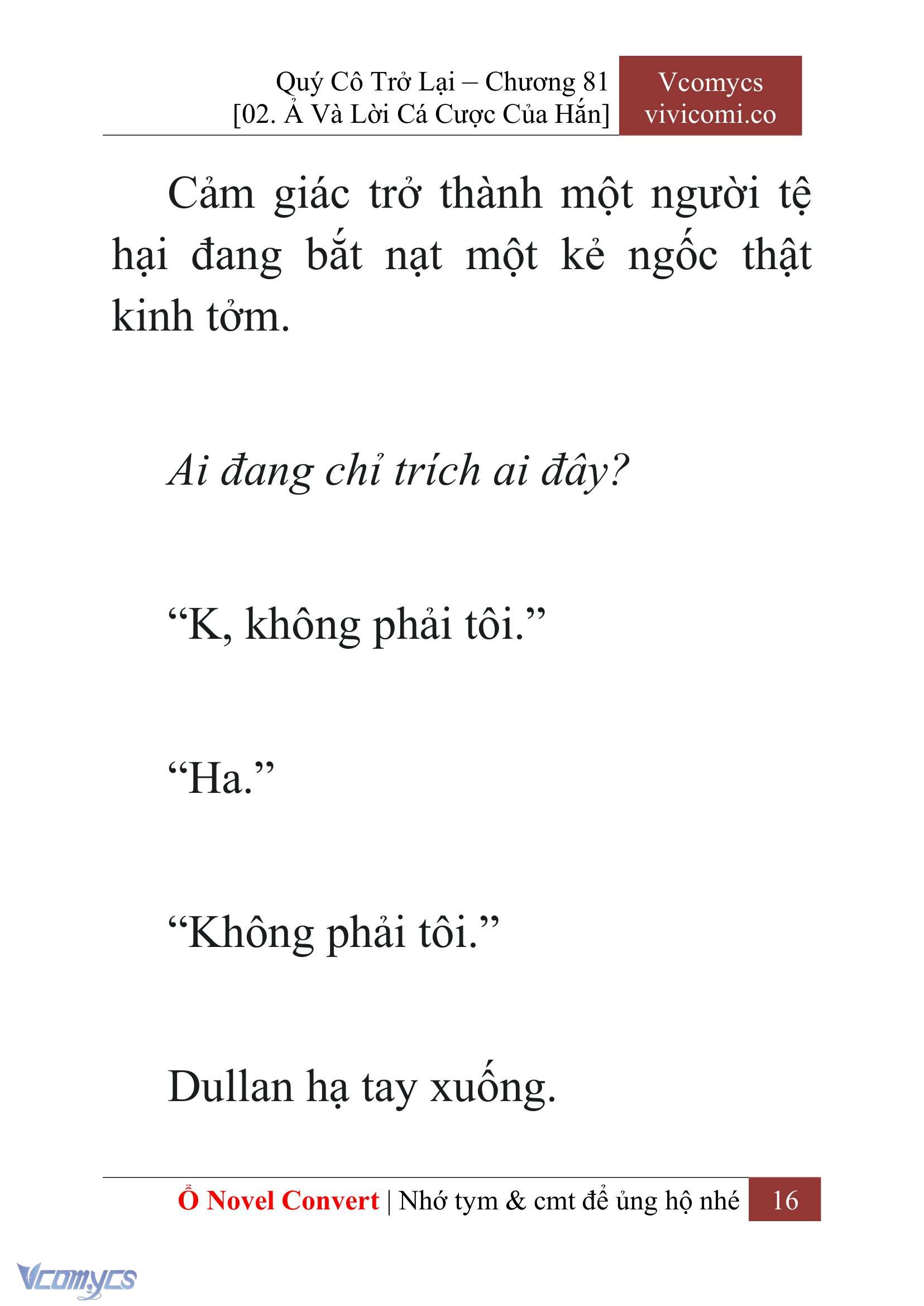 [Novel] Quý Cô Trở Lại Chap 81 - Trang 2