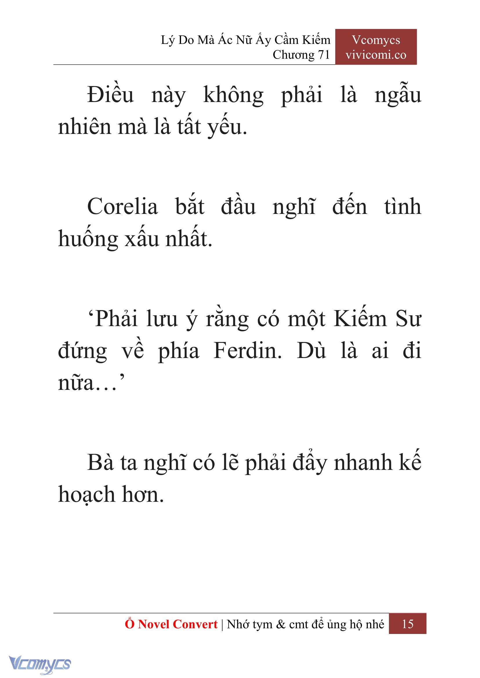 [Novel] Lý Do Mà Ác Nữ Ấy Cầm Kiếm Chap 71 - Trang 2