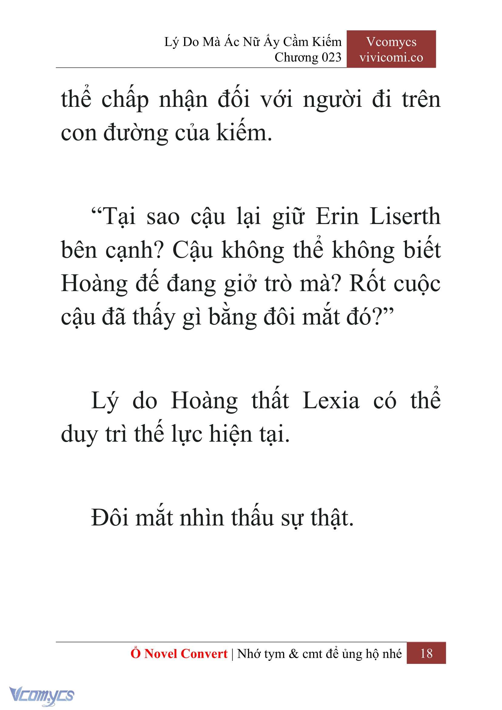 [Novel] Lý Do Mà Ác Nữ Ấy Cầm Kiếm Chap 23 - Trang 2