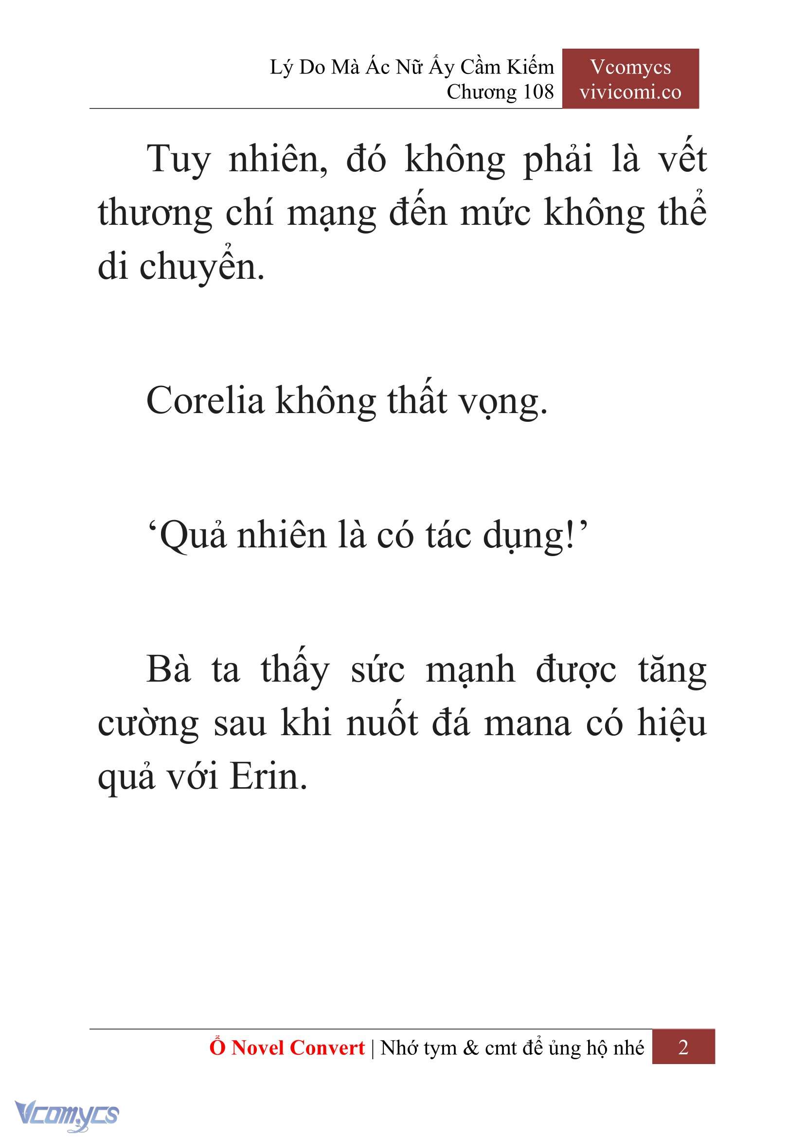 [Novel] Lý Do Mà Ác Nữ Ấy Cầm Kiếm Chap 108 - Trang 2