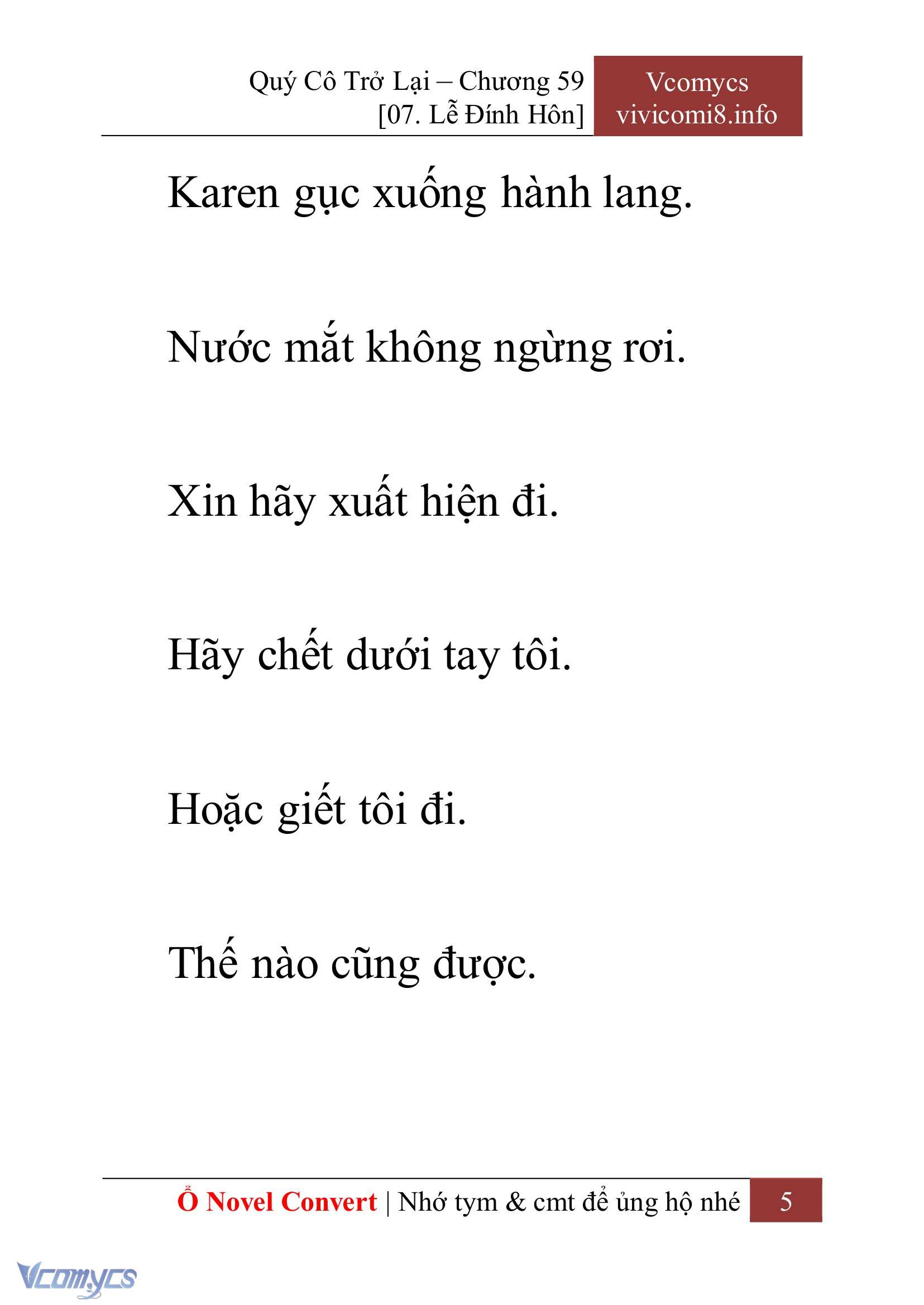 [Novel] Quý Cô Trở Lại Chap 59 - Trang 2