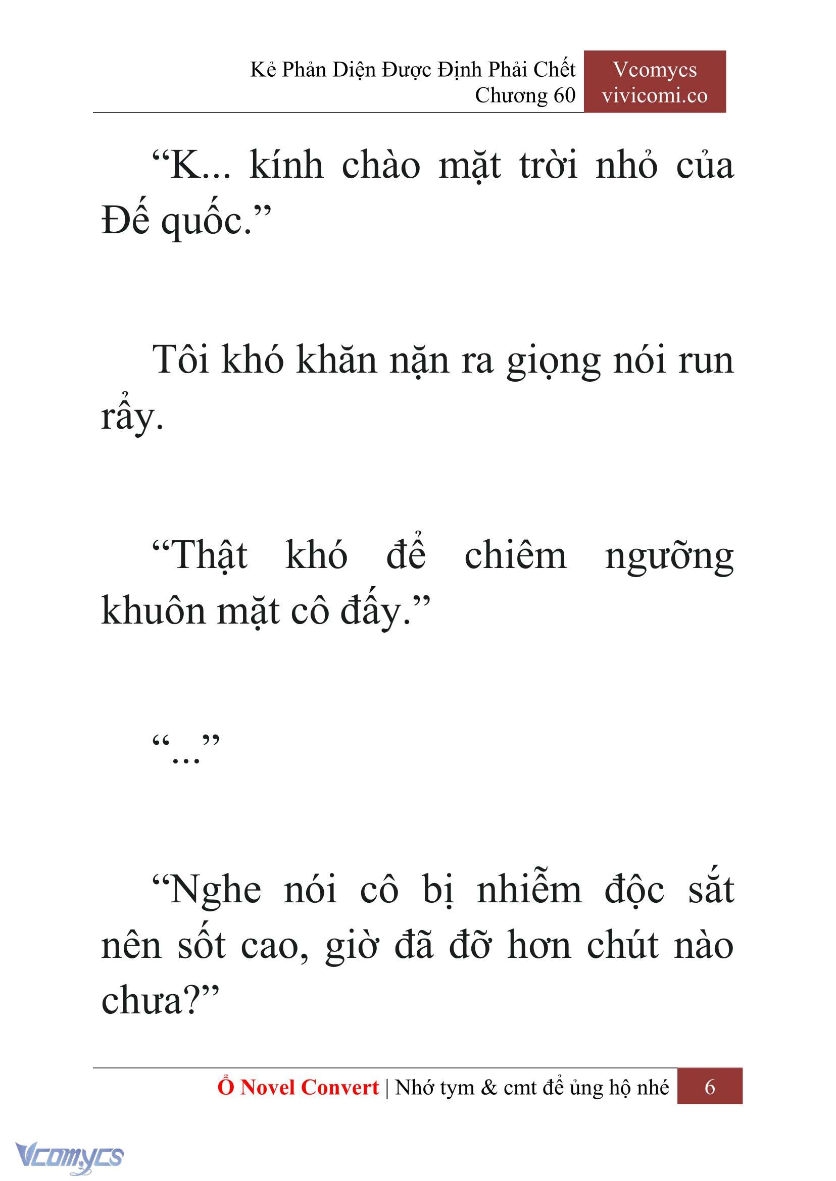 [Novel] Kẻ Phản Diện Được Định Phải Chết Chap 60 - Next Chap 61