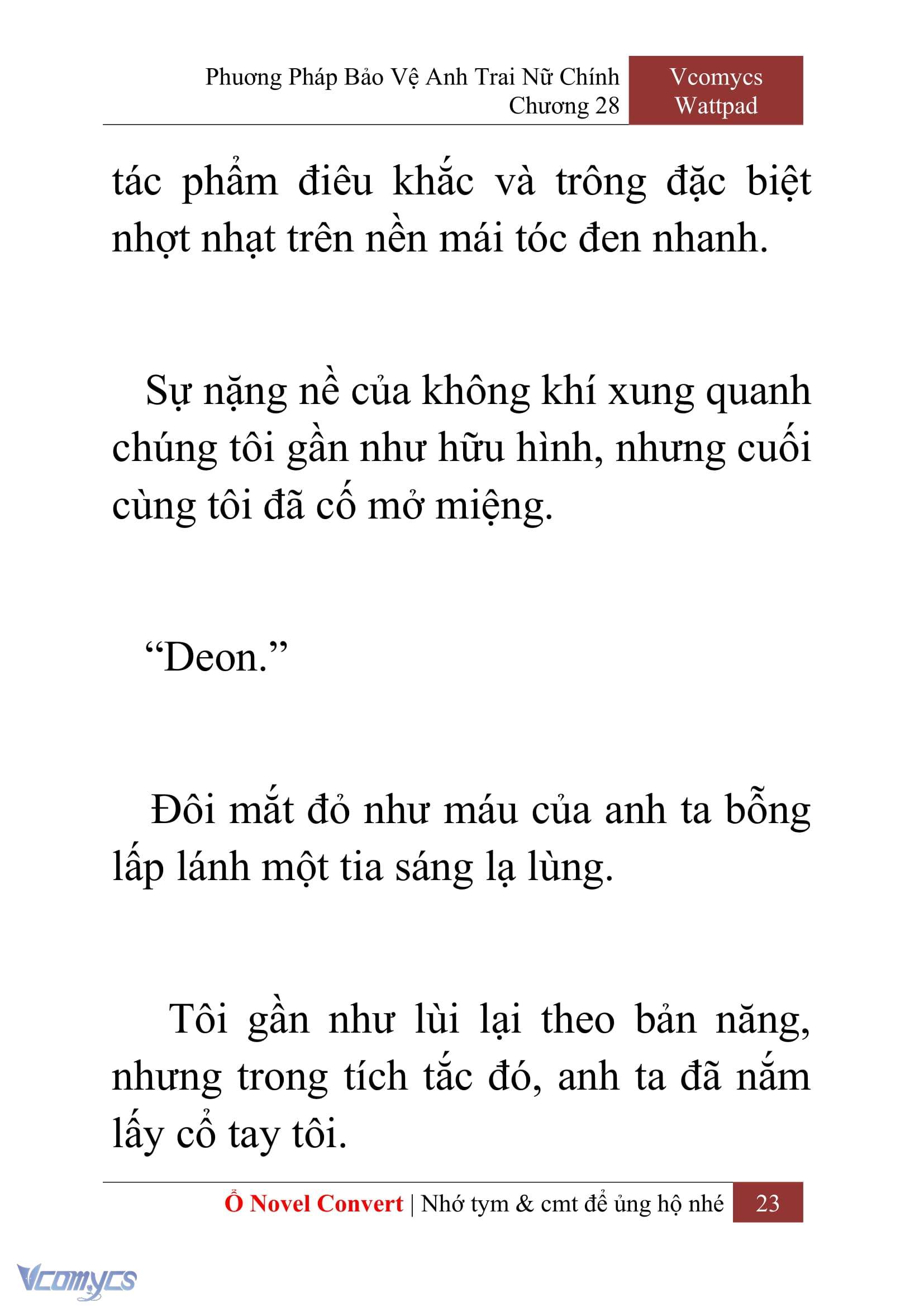 [Novel] Phương Pháp Bảo Vệ Anh Trai Nữ Chính Chap 28 - Trang 2