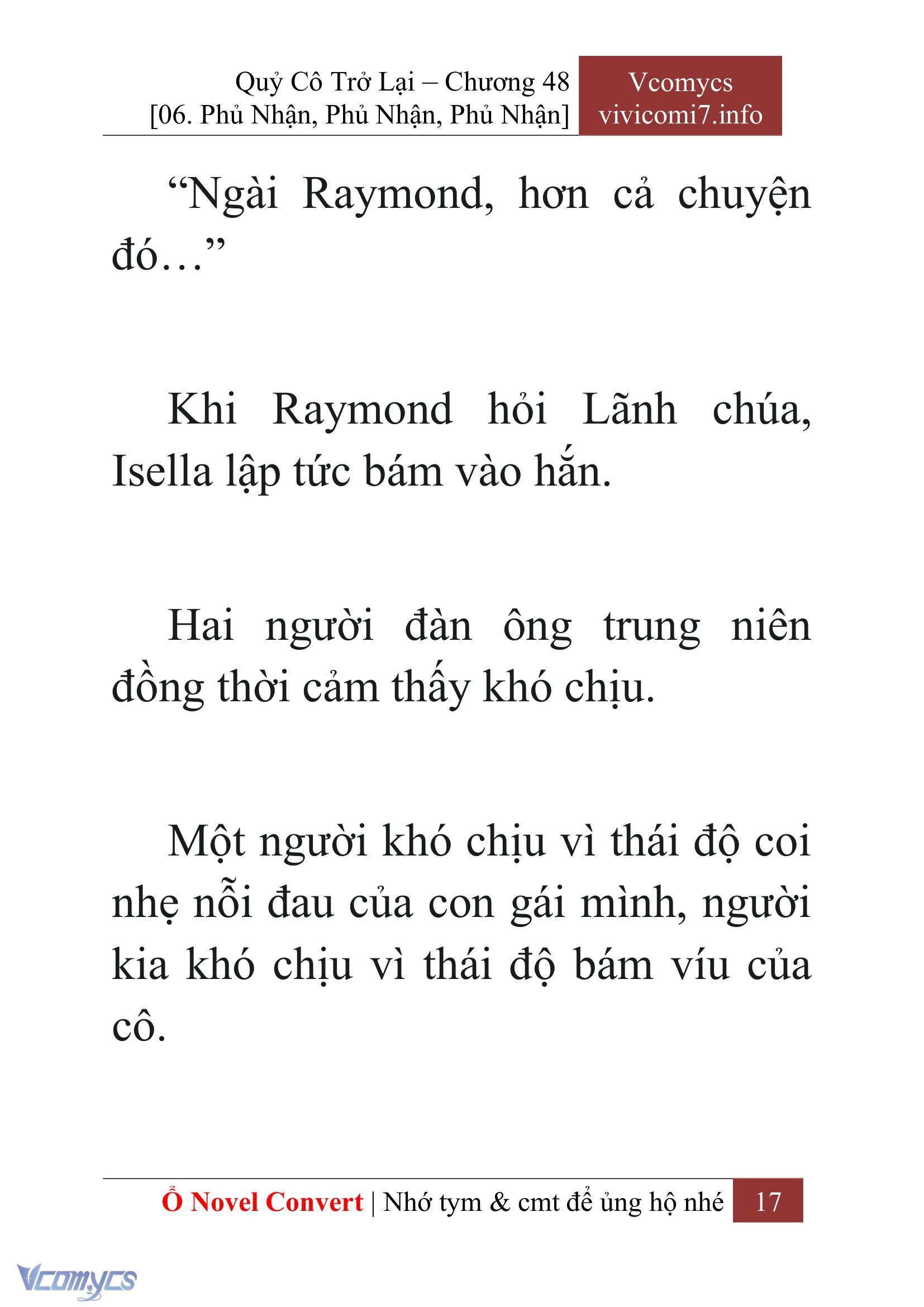 [Novel] Quý Cô Trở Lại Chap 48 - Trang 2