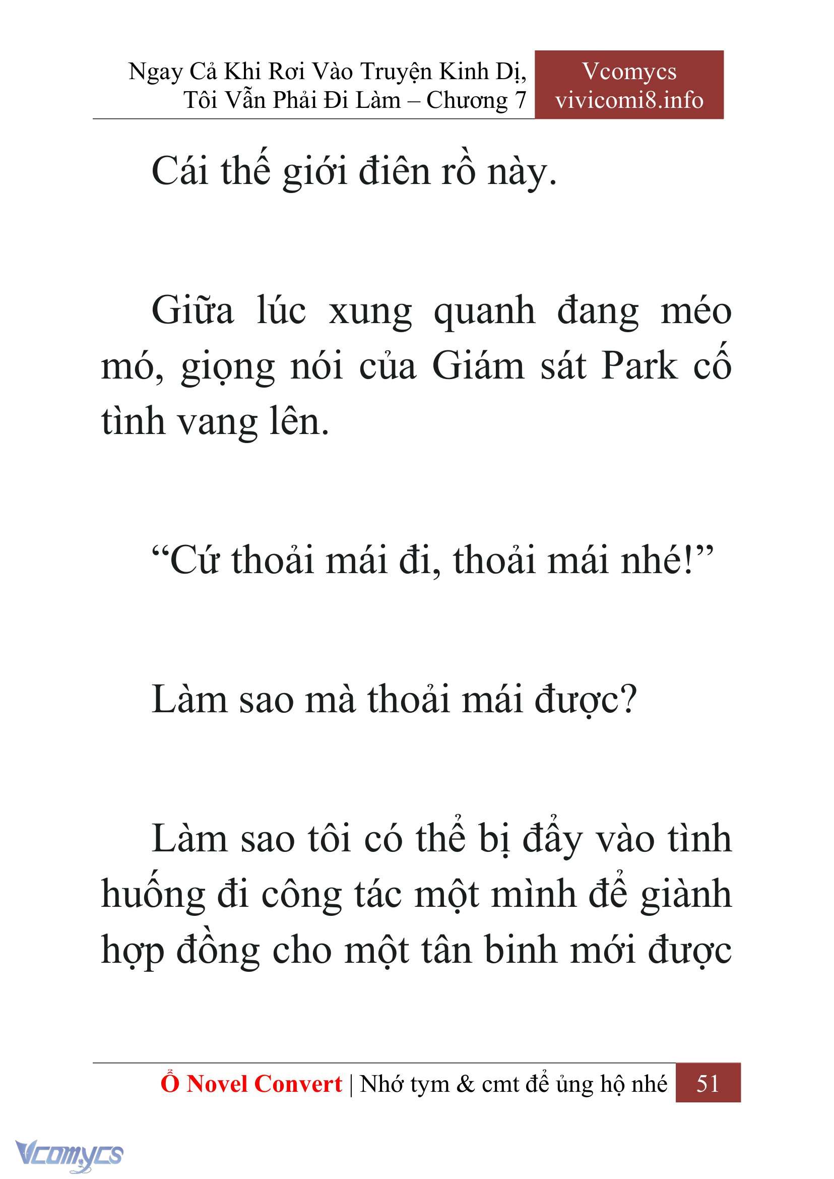 [Novel] Ngay Cả Khi Rơi Vào Truyện Kinh Dị, Tôi Vẫn Phải Đi Làm Chap 7 - Next Chap 8