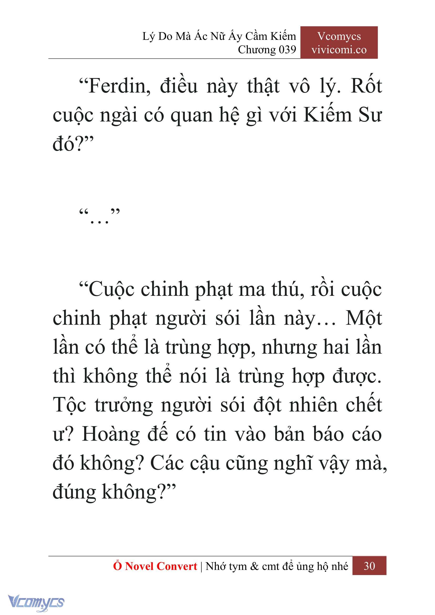 [Novel] Lý Do Mà Ác Nữ Ấy Cầm Kiếm Chap 39 - Next Chap 40