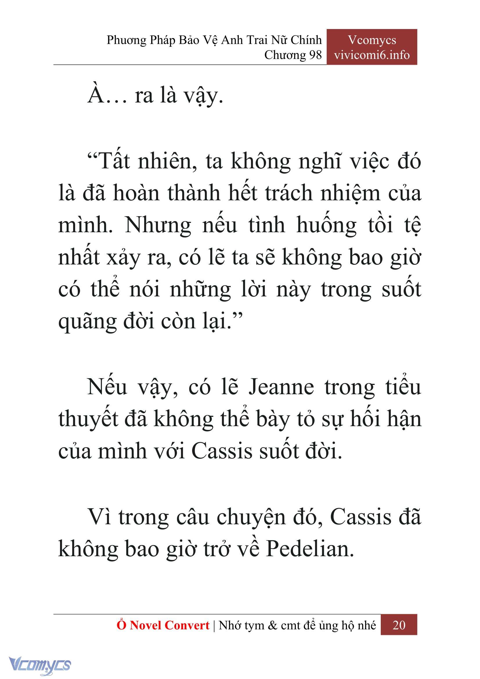 [Novel] Phương Pháp Bảo Vệ Anh Trai Nữ Chính Chap 98 - Trang 2