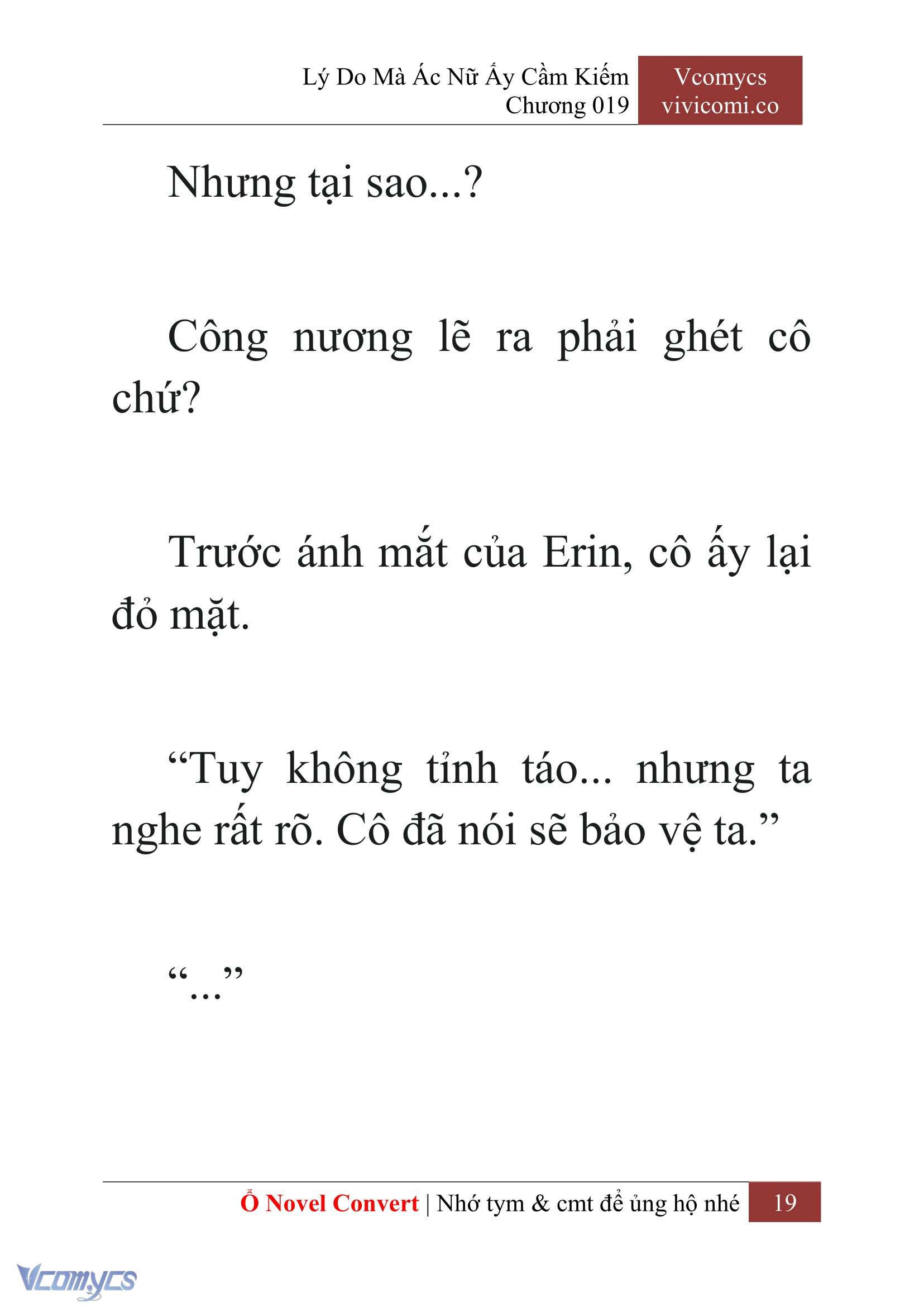 [Novel] Lý Do Mà Ác Nữ Ấy Cầm Kiếm Chap 19 - Next Chap 20