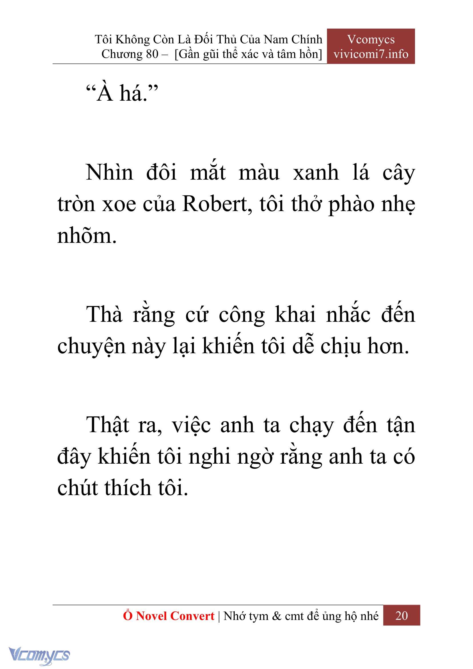 [Novel] Tôi Không Còn Là Đối Thủ Của Nam Chính Chap 80 - Next Chap 81