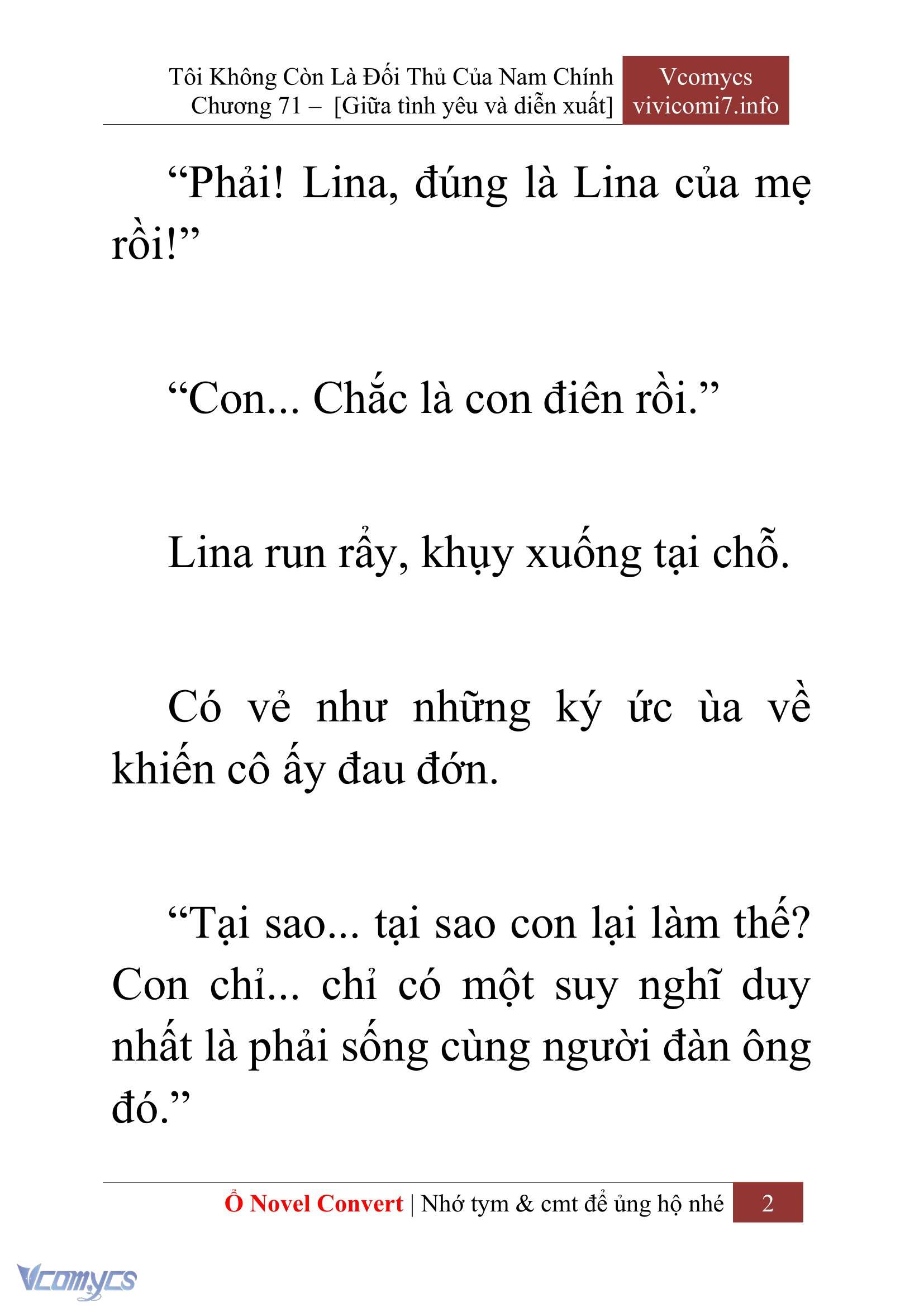 [Novel] Tôi Không Còn Là Đối Thủ Của Nam Chính Chap 71 - Trang 2