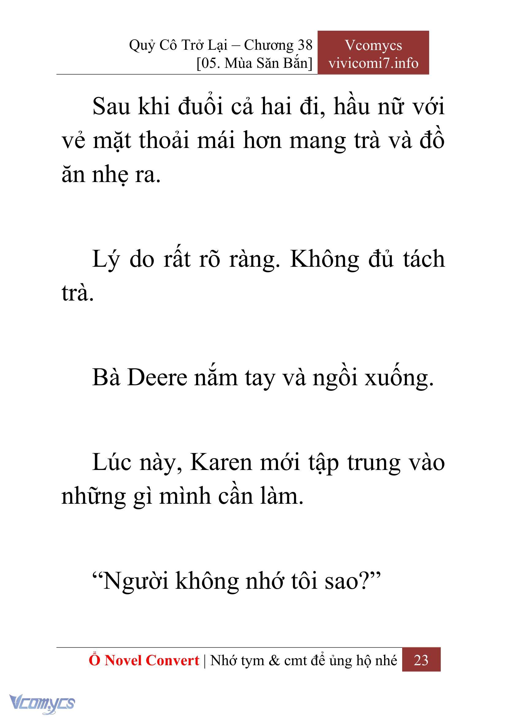 [Novel] Quý Cô Trở Lại Chap 38 - Trang 2
