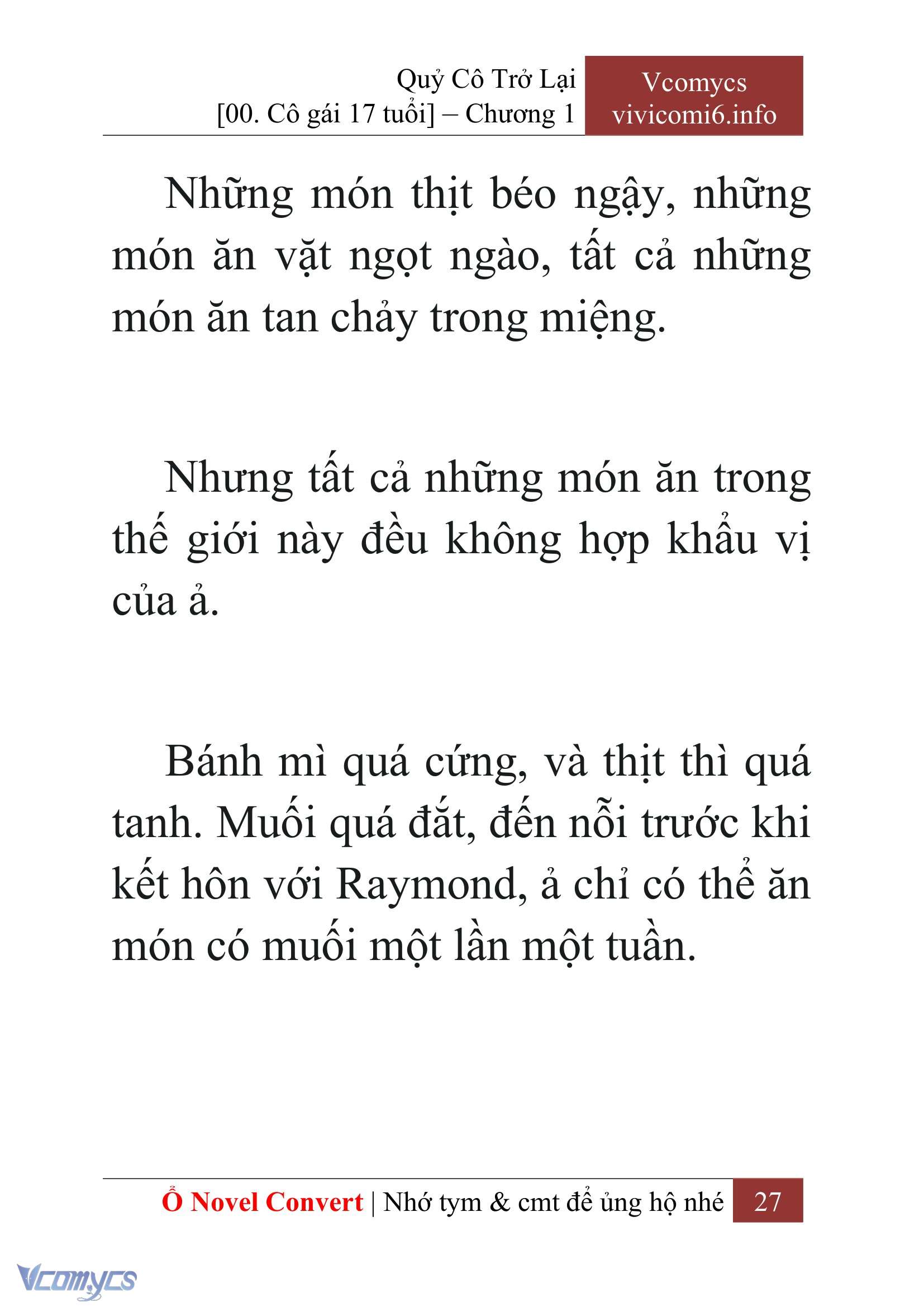 [Novel] Quý Cô Trở Lại Chap 1 - Trang 2