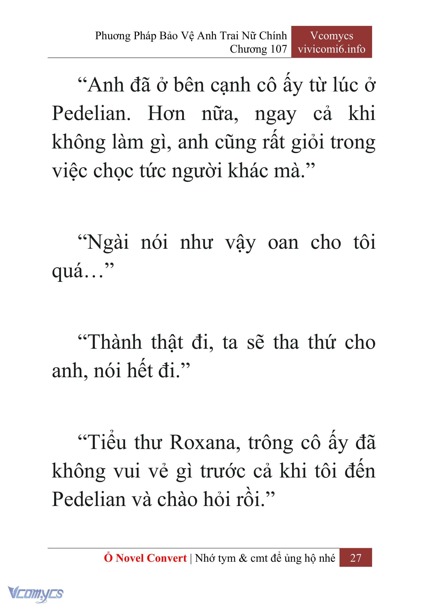 [Novel] Phương Pháp Bảo Vệ Anh Trai Nữ Chính Chap 107 - Trang 2