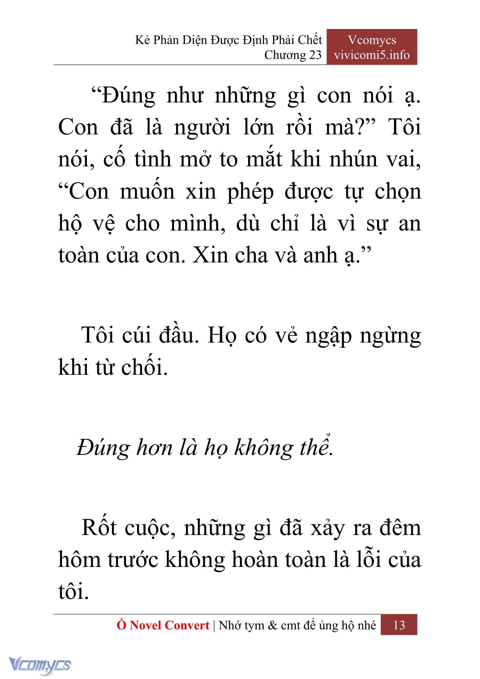 [Novel] Kẻ Phản Diện Được Định Phải Chết Chap 23 - Trang 2