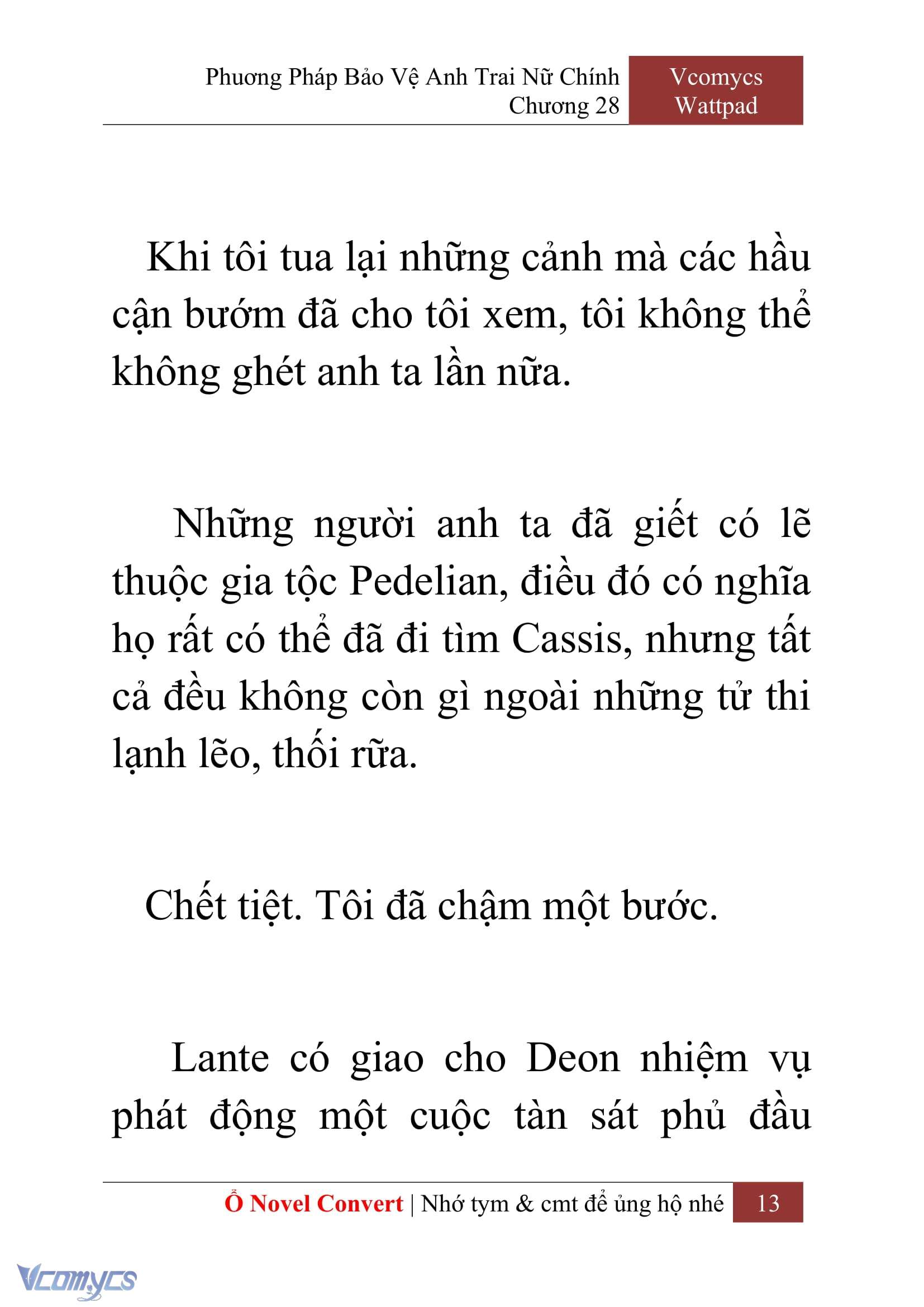 [Novel] Phương Pháp Bảo Vệ Anh Trai Nữ Chính Chap 28 - Trang 2