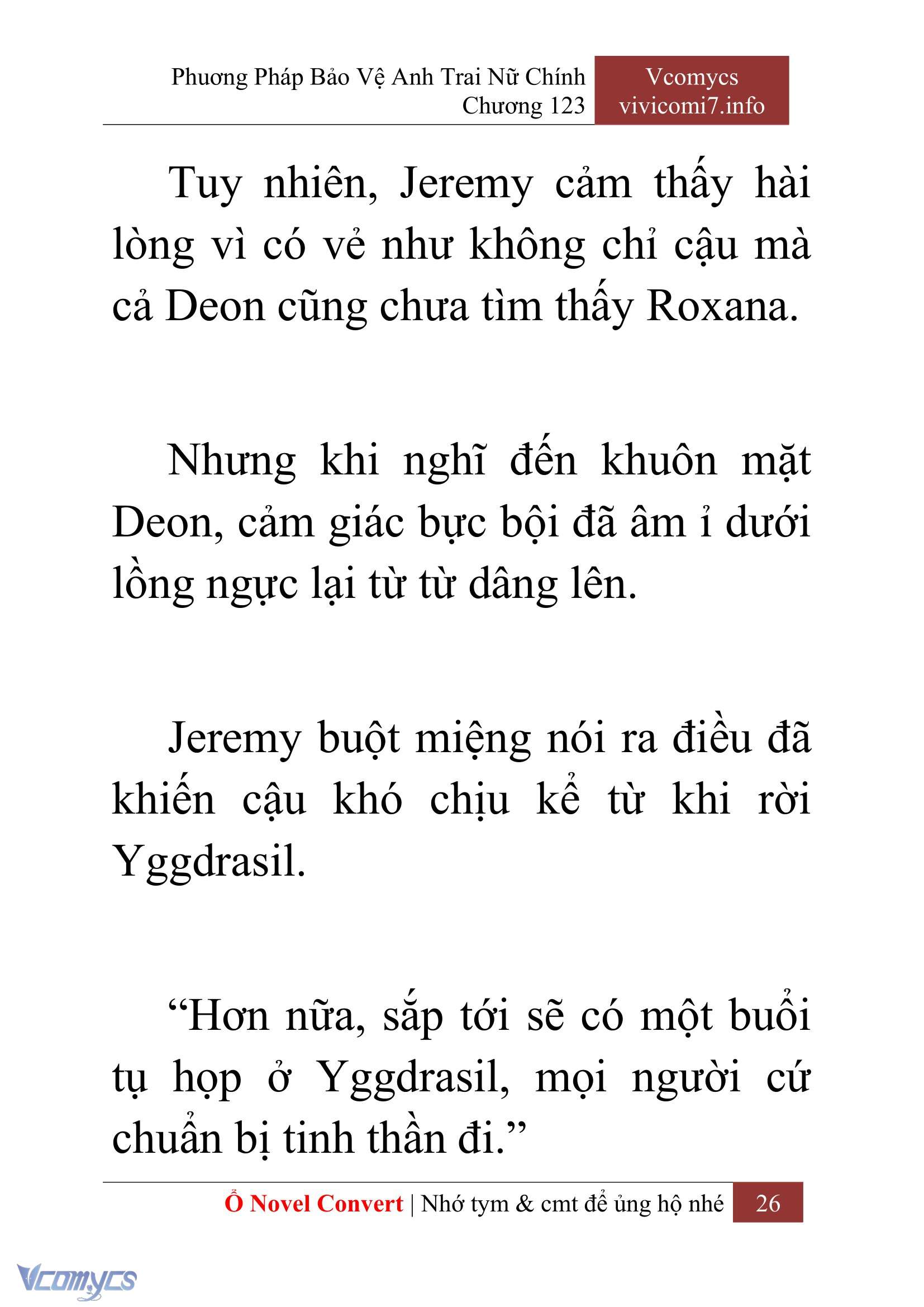 [Novel] Phương Pháp Bảo Vệ Anh Trai Nữ Chính Chap 123 - Trang 2