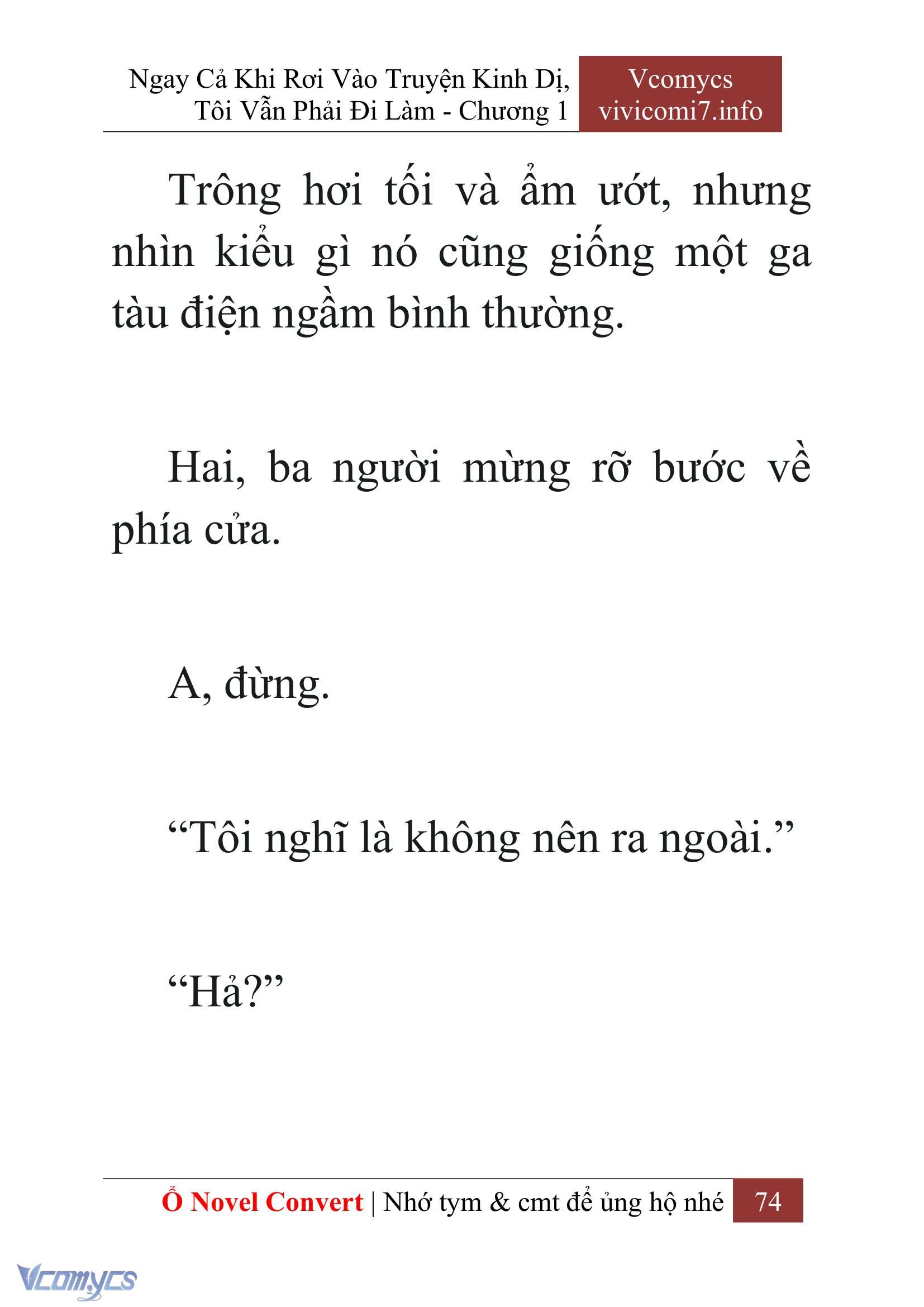 [Novel] Ngay Cả Khi Rơi Vào Truyện Kinh Dị, Tôi Vẫn Phải Đi Làm Chap 1 - Next Chap 2