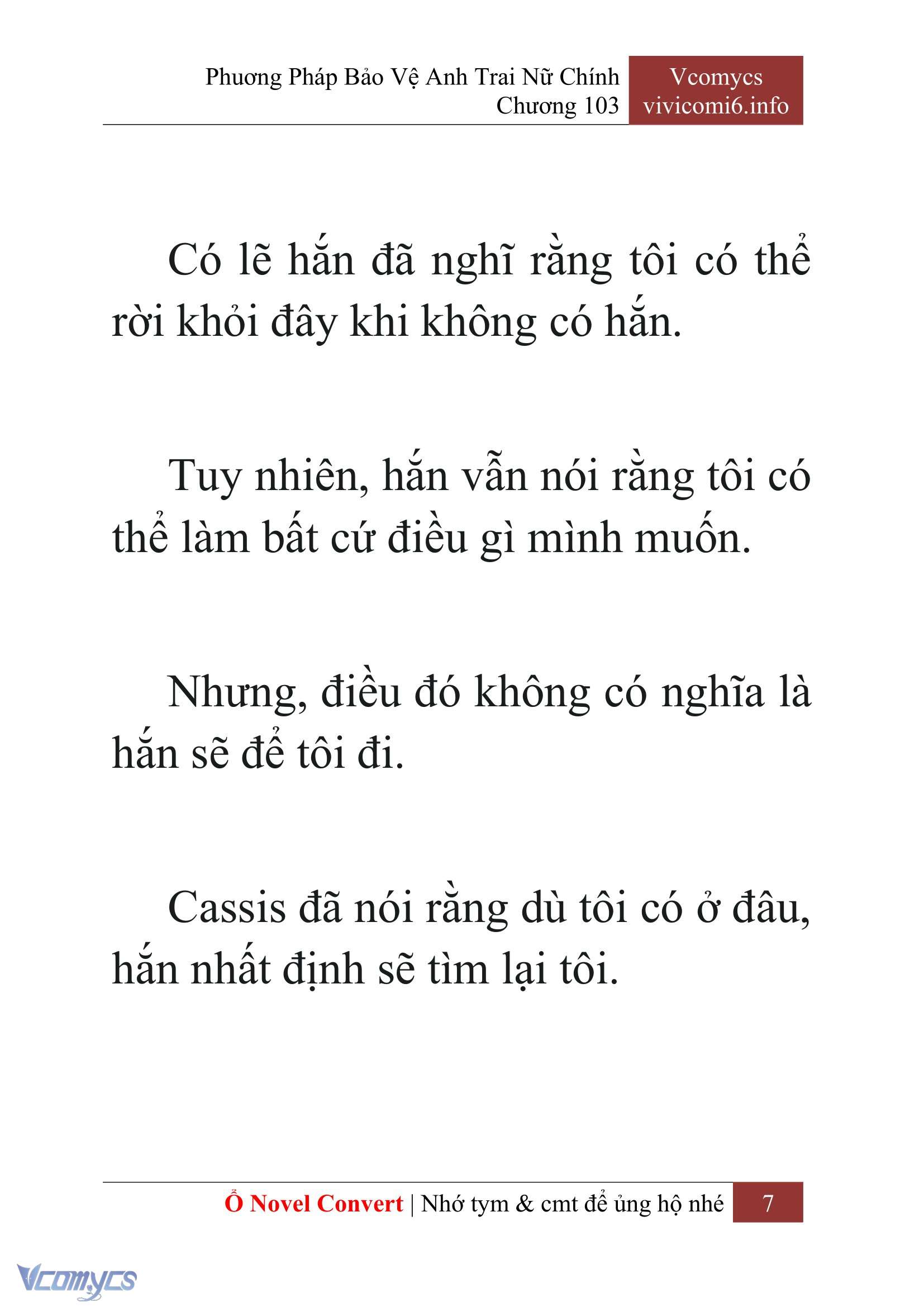 [Novel] Phương Pháp Bảo Vệ Anh Trai Nữ Chính Chap 103 - Trang 2